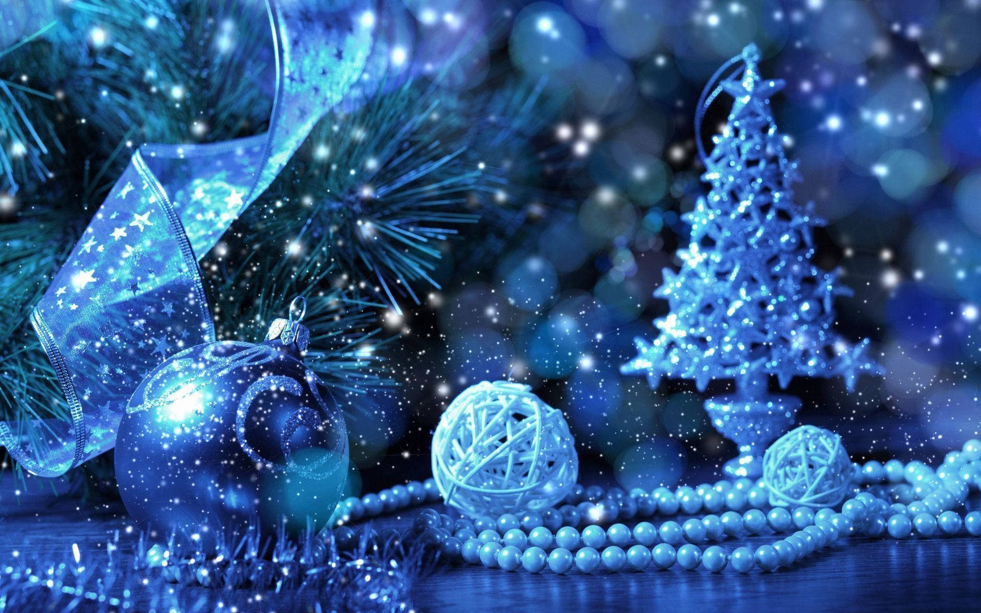 blue, Christmas, ornaments, Full HD Desktop Wallpaper
