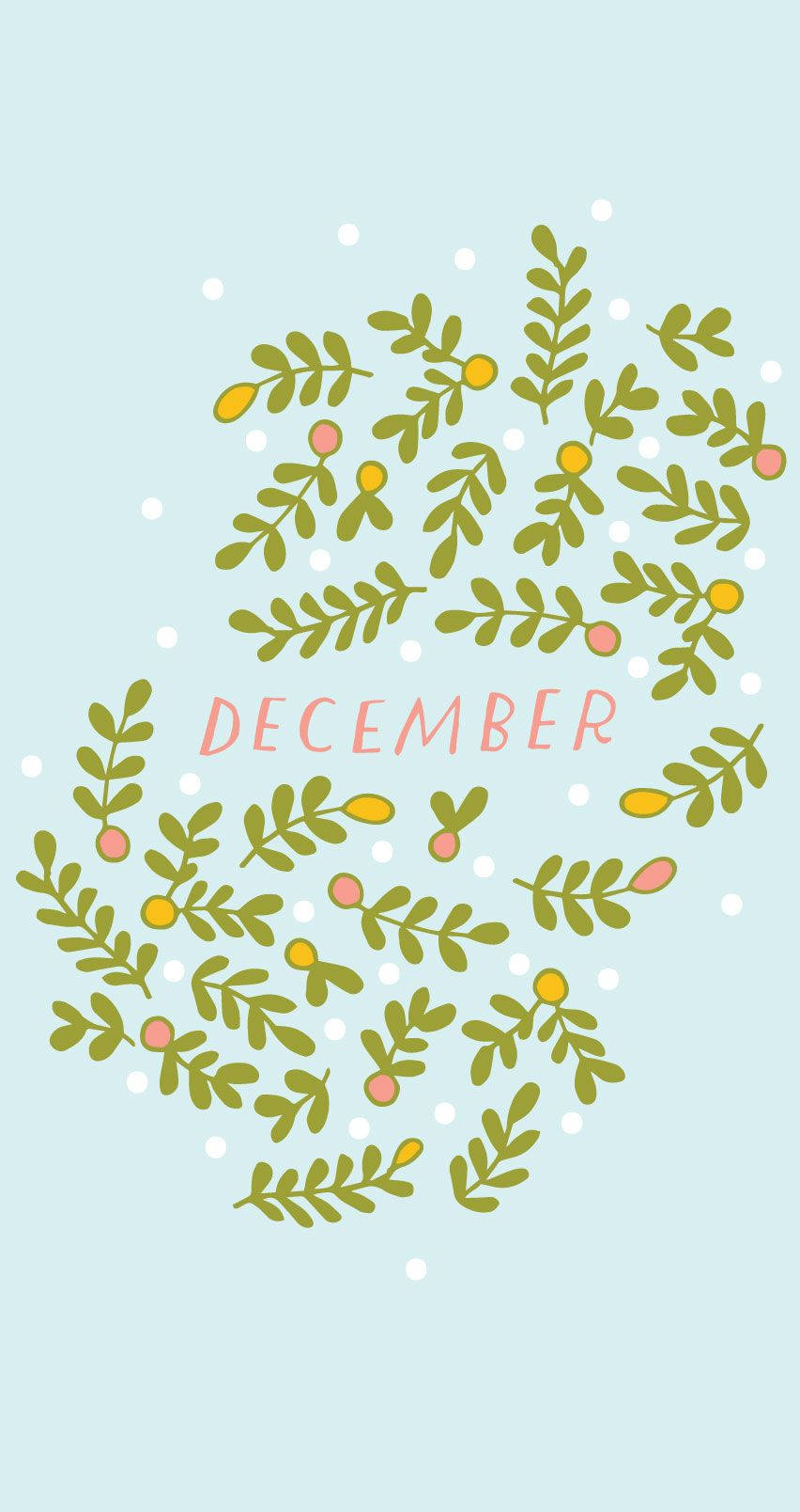 December, mistletoe, olive branches, HD Phone Wallpaper