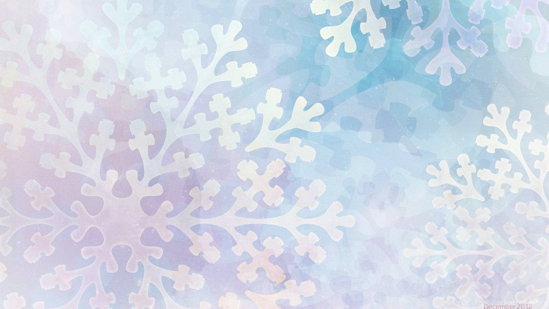 December, snowflake, pastel gradient, Full HD Desktop Wallpaper