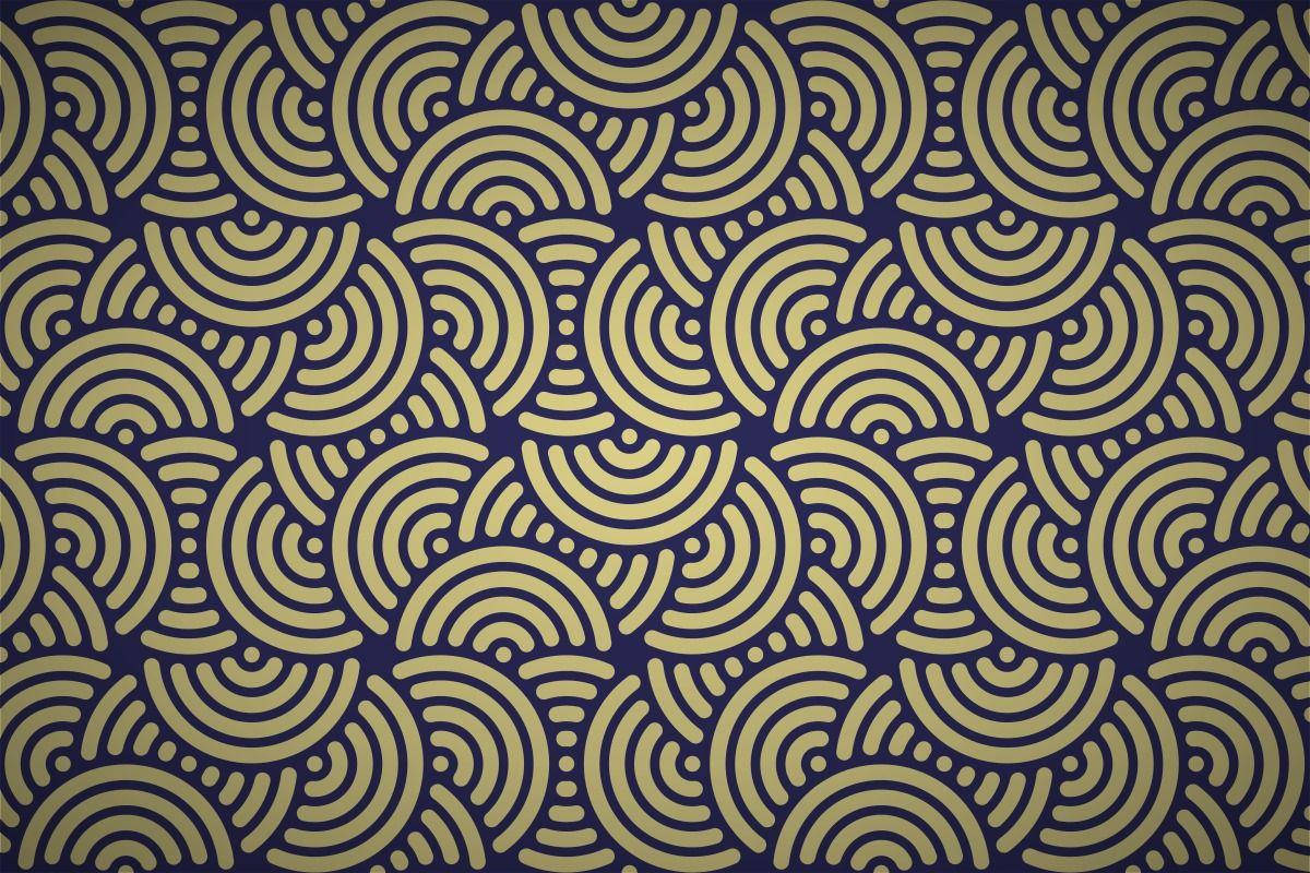 Art Deco, half circles, gold, SD Desktop Wallpaper