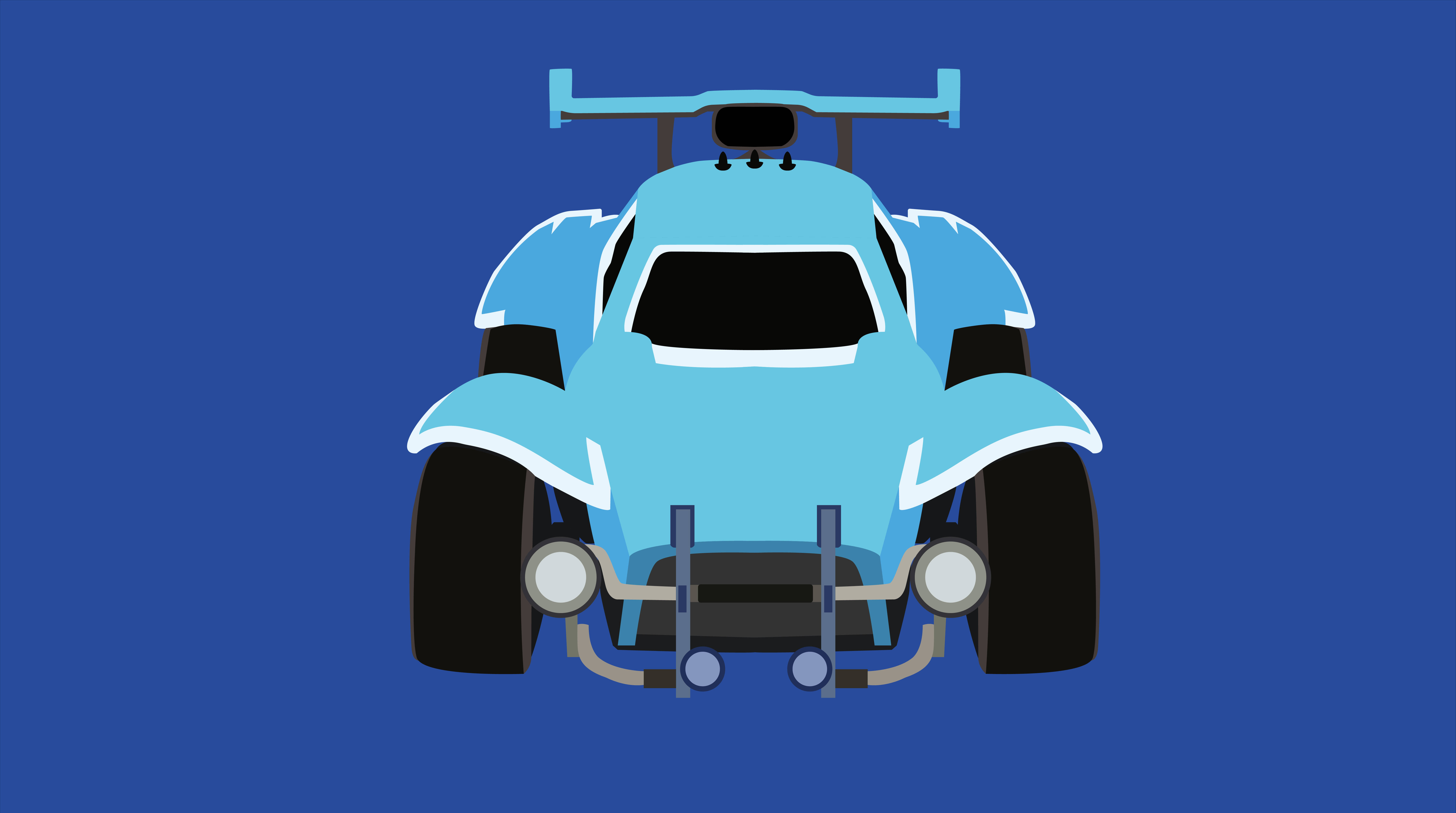 blue race car, Art Deco, rear wing, 5K Desktop Wallpaper