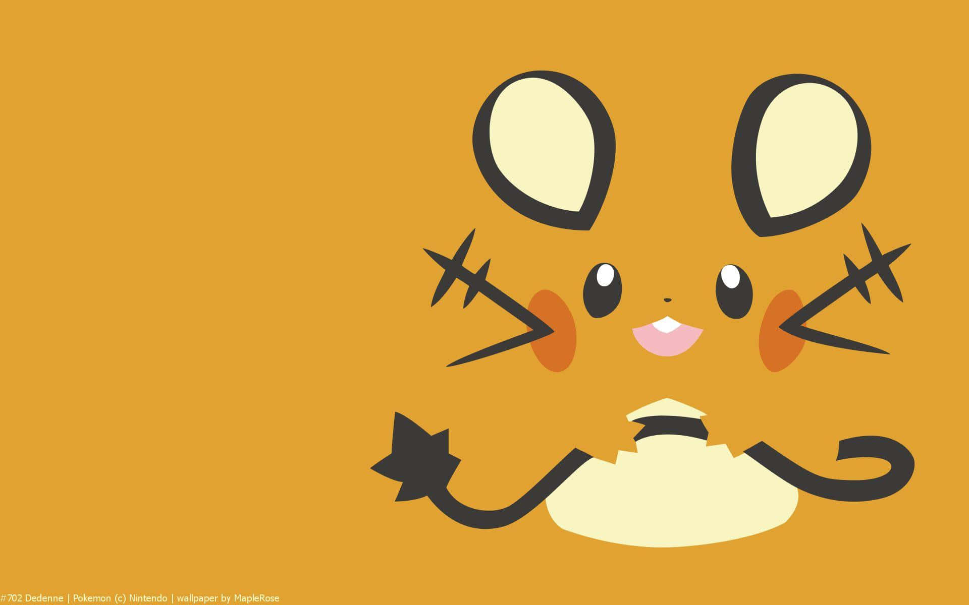 Dedenne, star-shaped ears, cracked eggshell body, Full HD Desktop Wallpaper