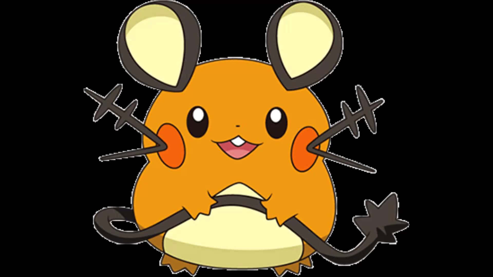 Dedenne, orange, mouse-like, Full HD Desktop Wallpaper