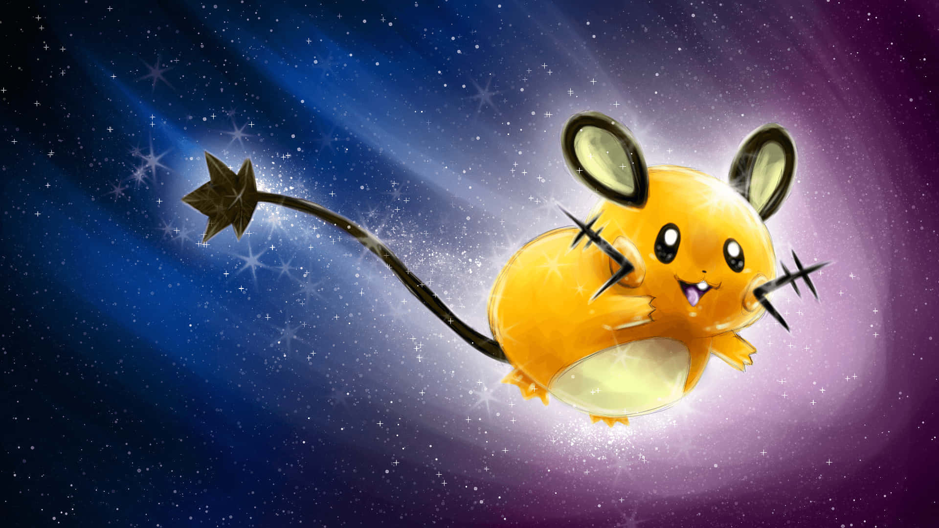 Dedenne, galaxy, cosmic nebula, Full HD Desktop Wallpaper
