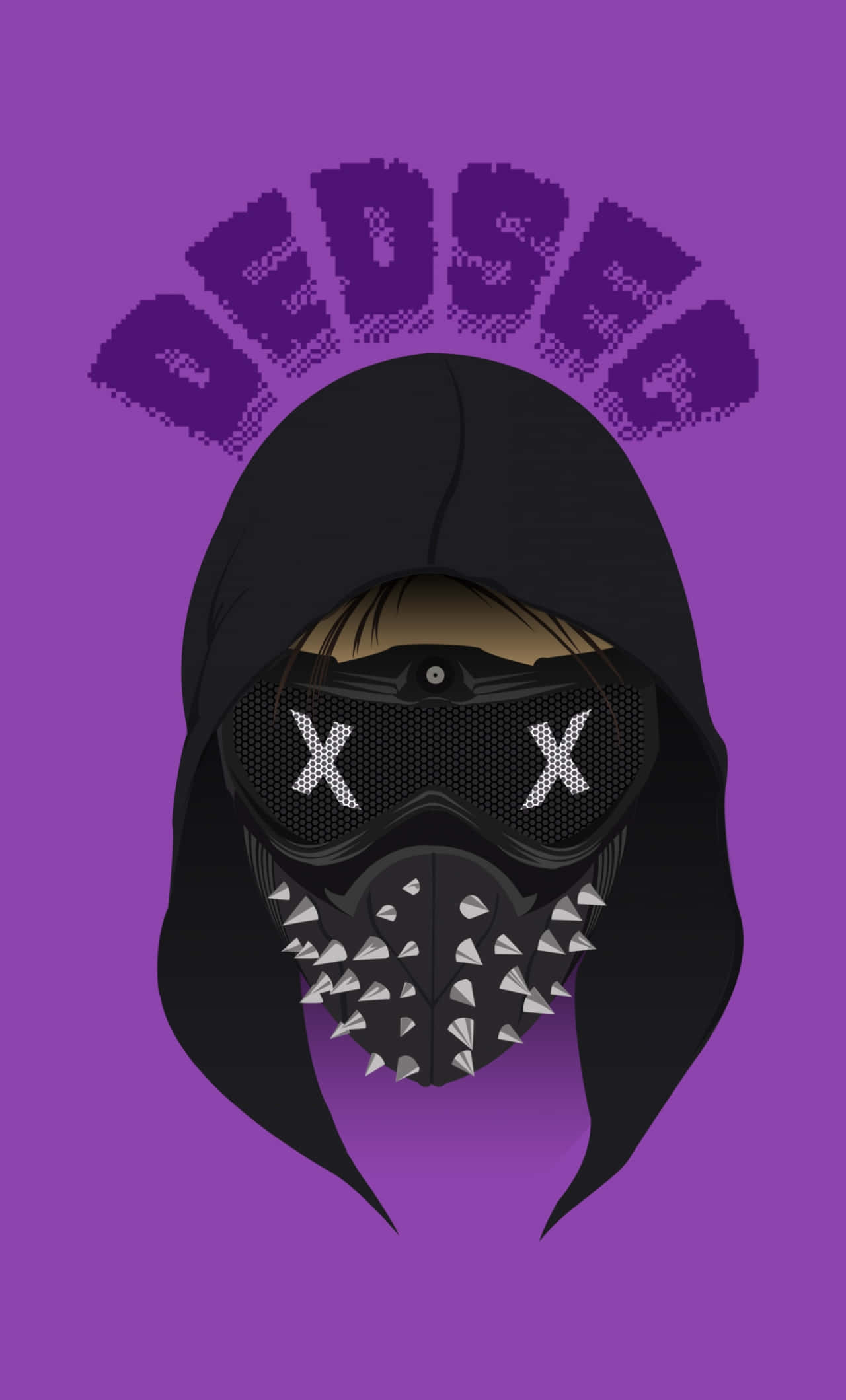 Dedsec, hacker mask, spiked mask, Full HD Phone Wallpaper