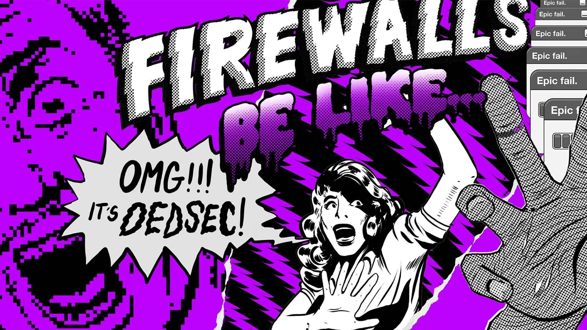 Dedsec, Firewalls, comic style, Full HD Desktop Wallpaper