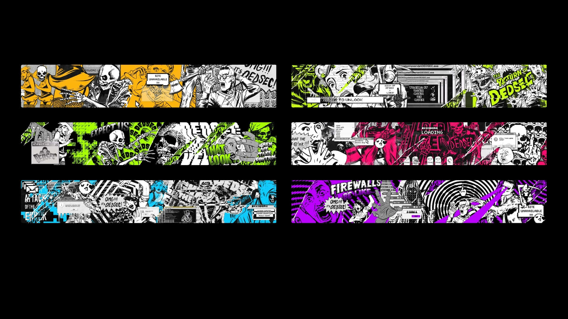 Dedsec, graffiti, banner, Full HD Desktop Wallpaper