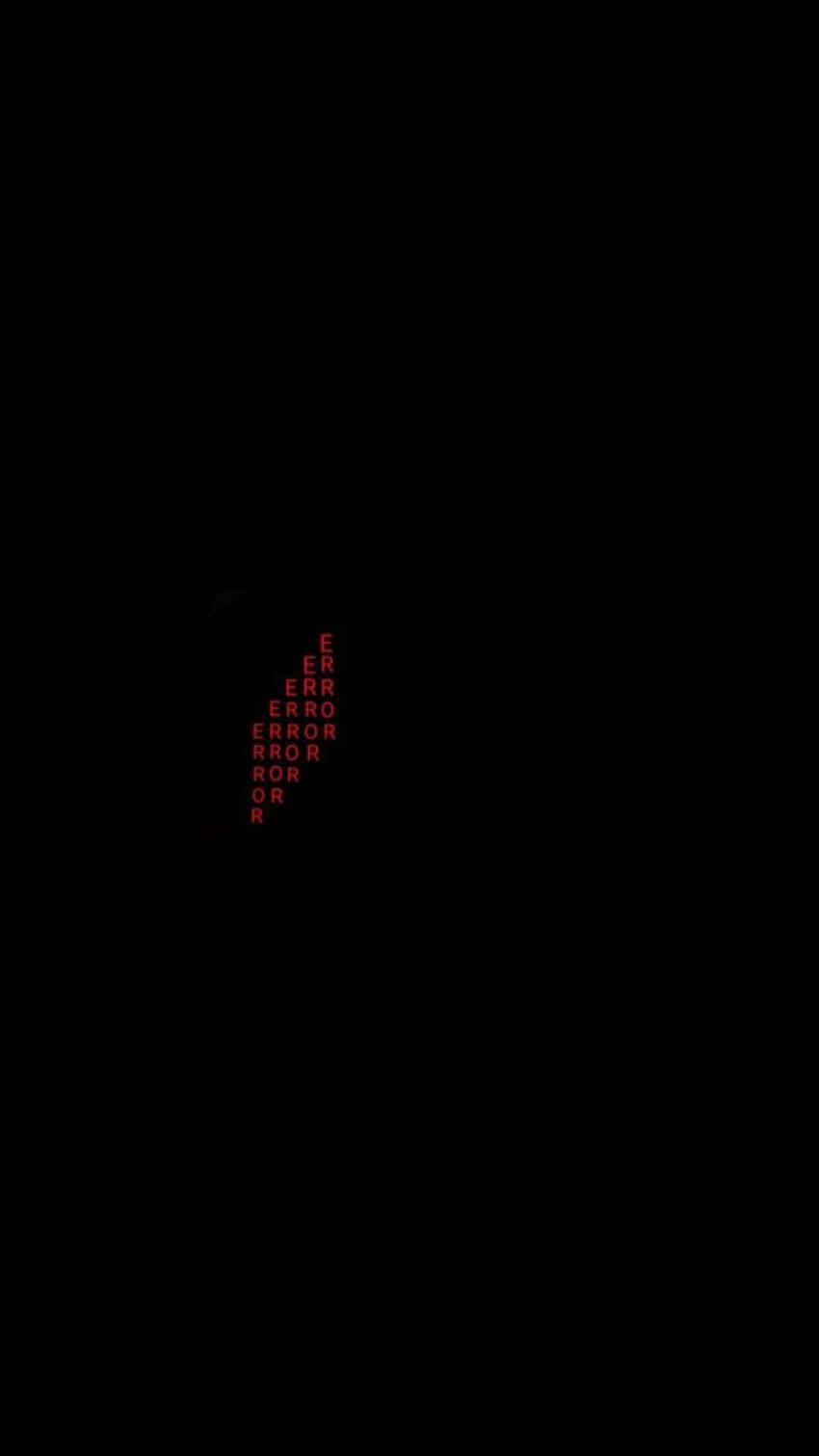 error cascade, glowing red error text, stylized human silhouette, HD Phone Wallpaper
