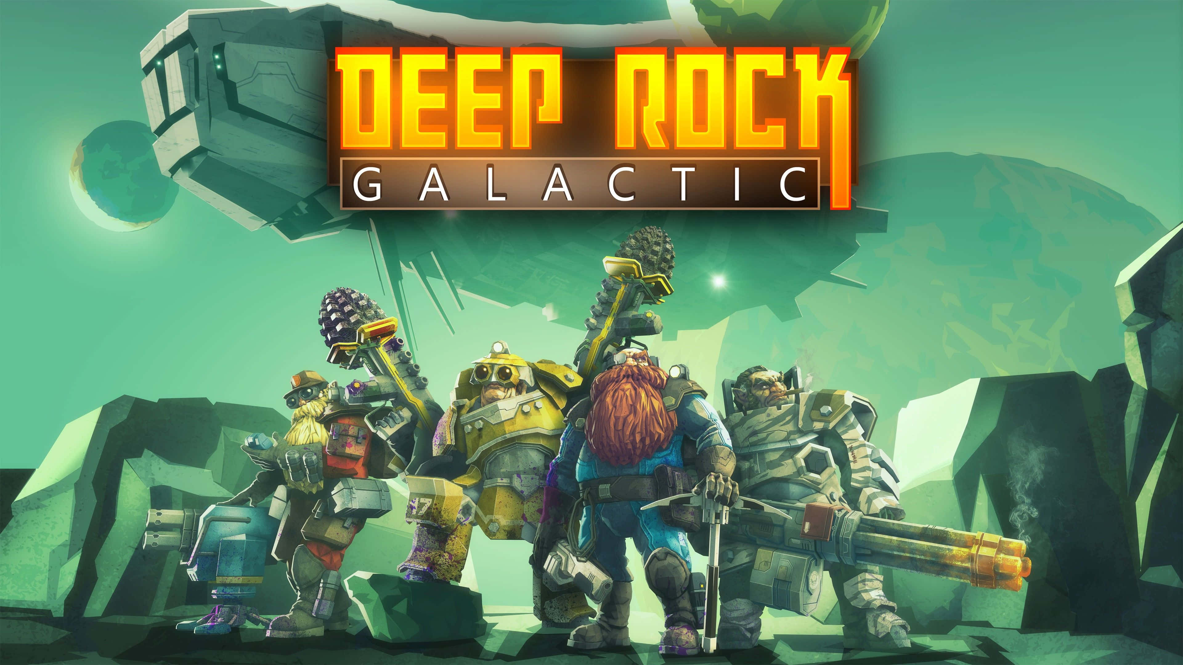 Deep Rock Galactic, dwarven miners, heavy weapons, 4K Desktop Wallpaper