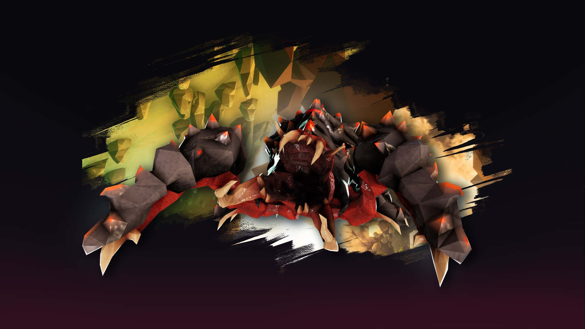 Deep Rock Galactic, abstract creature, red eyes, Full HD Desktop Wallpaper