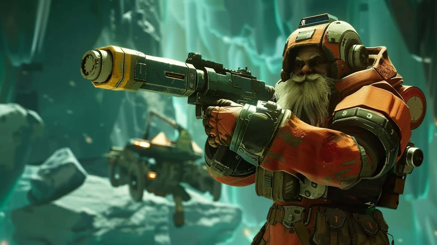 Deep Rock Galactic, dwarf explorer, orange armor, HD Desktop Wallpaper