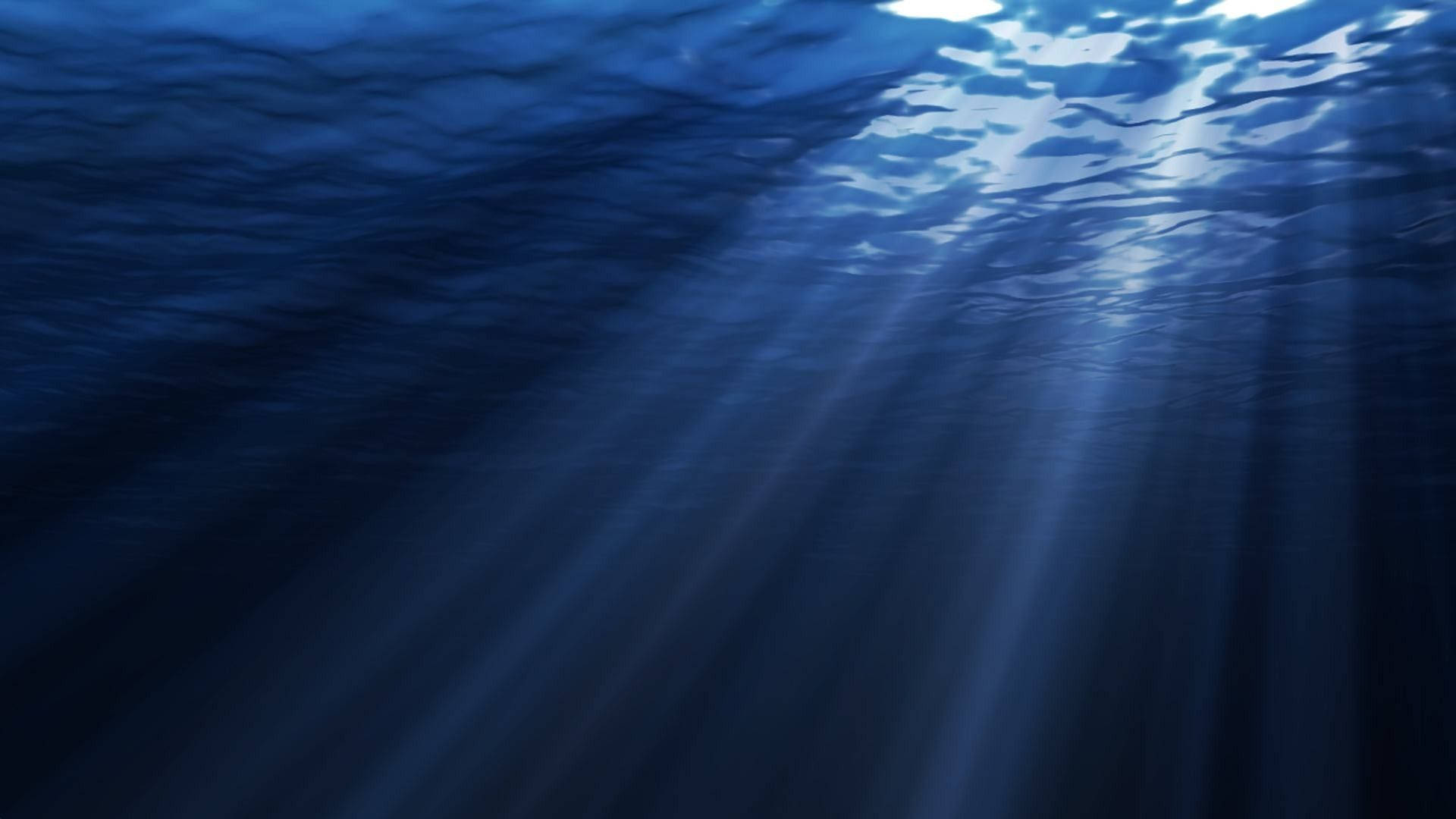 Deep Plain Blue Ocean, sunlight beams, deep blue ocean waves, Full HD Desktop Wallpaper