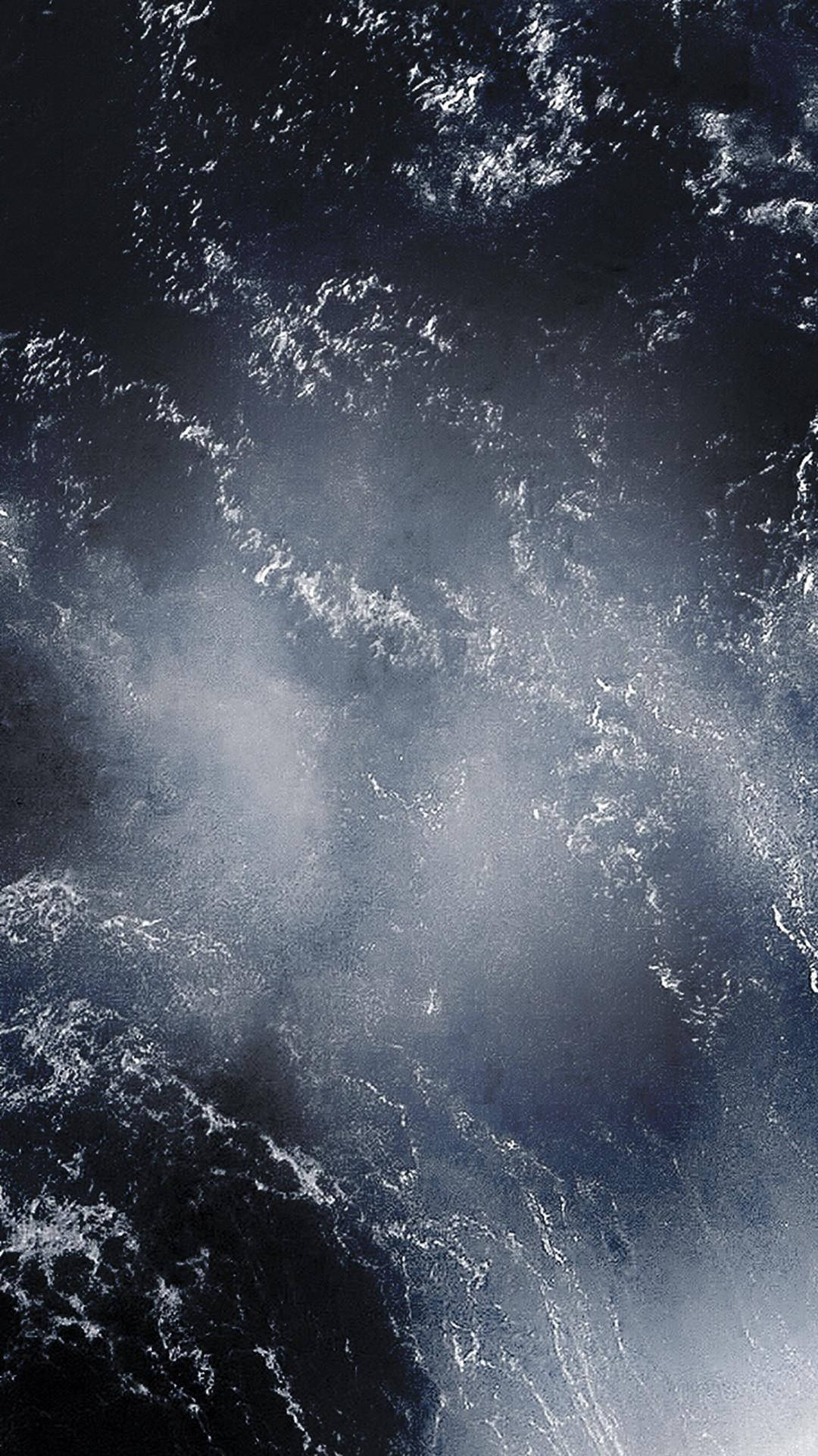 Deep Ocean Waves, dark mode, aerial view, Full HD Phone Wallpaper