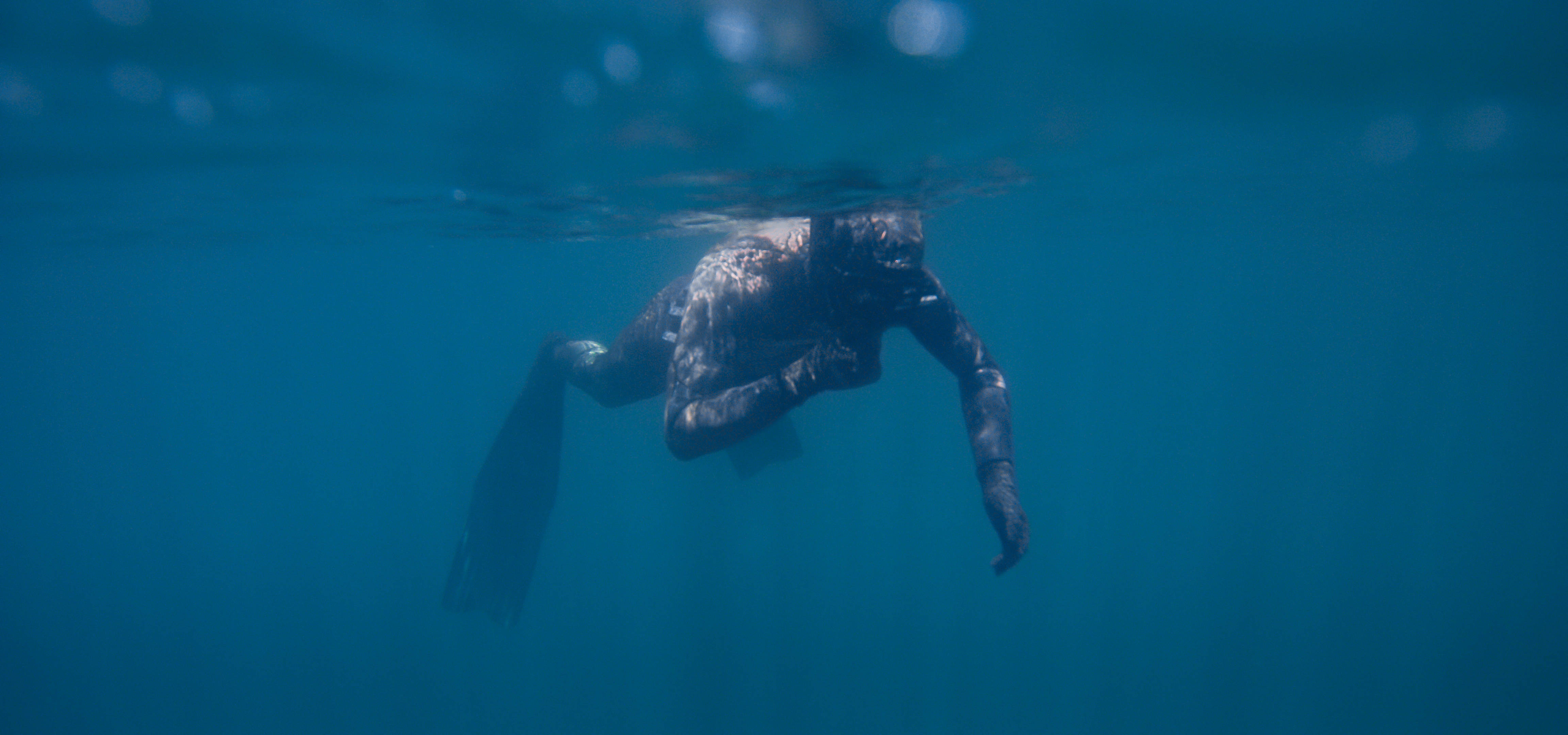 snorkeling, deep blue ocean, wetsuit, 4K Desktop Wallpaper