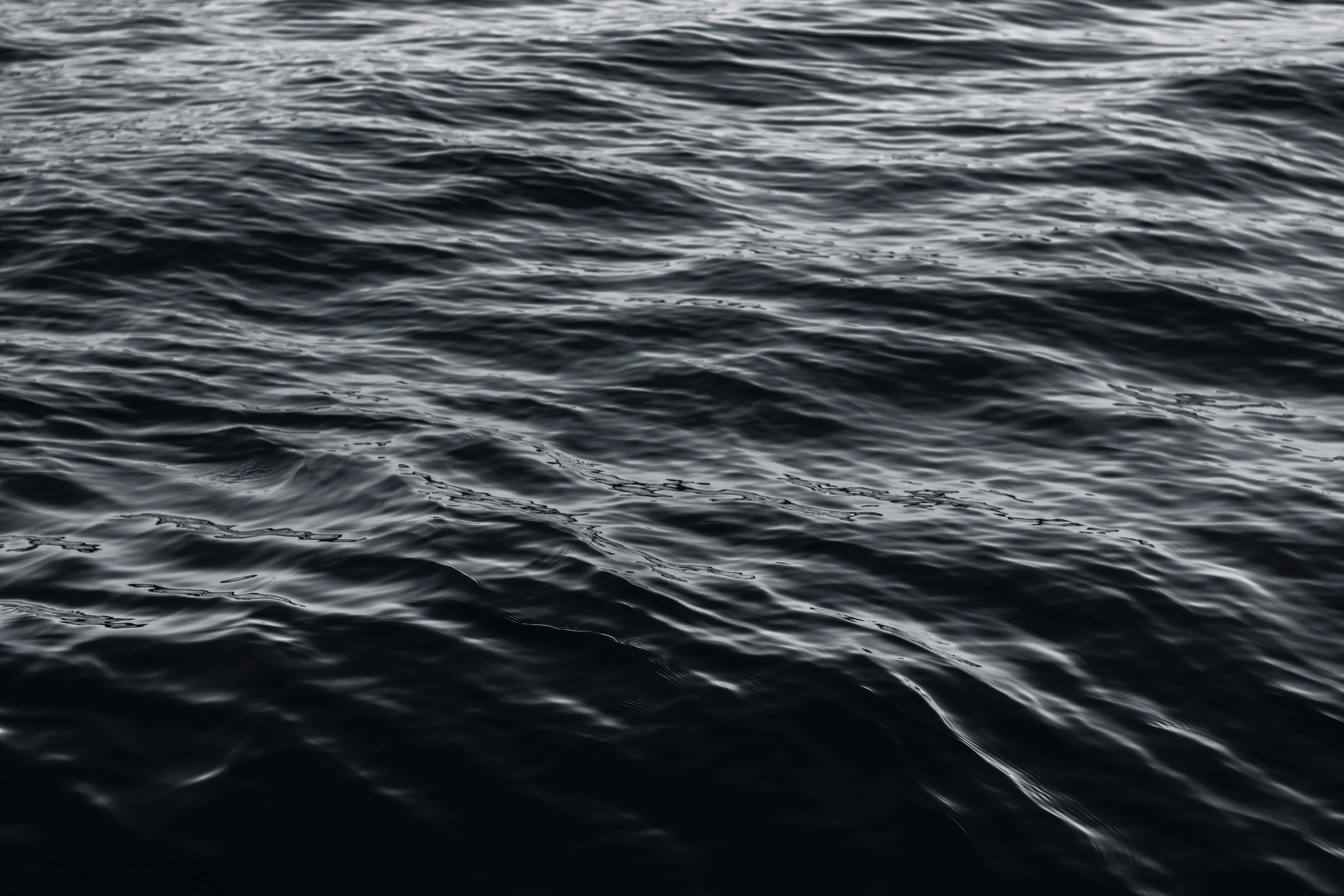 Dark Ocean, 6000 x 4000, monochrome, 5K Desktop Wallpaper