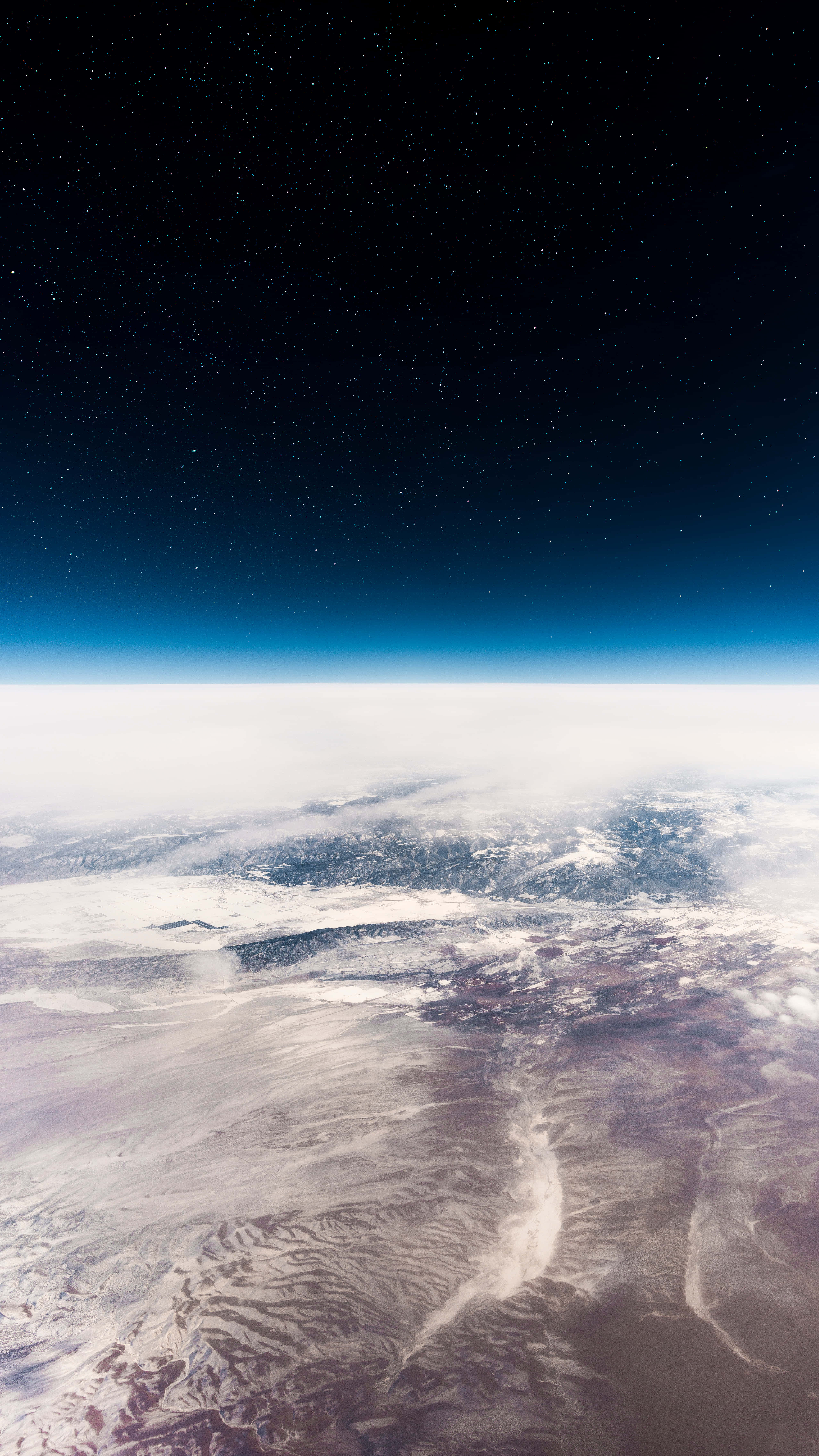Deep Space HD, Earth, starry night sky, 5K Phone Wallpaper