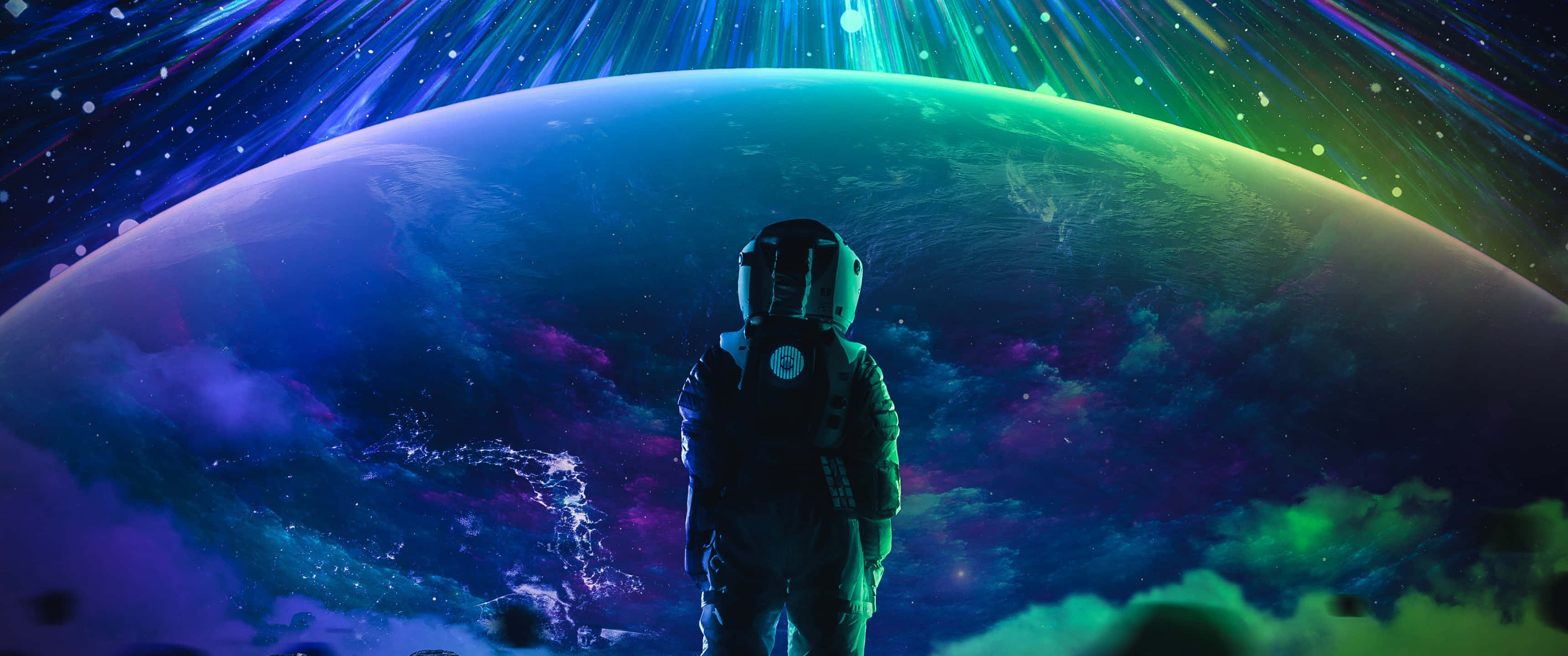 ultra wide 3440x1440, astronaut, alien planet, 2K Desktop Wallpaper