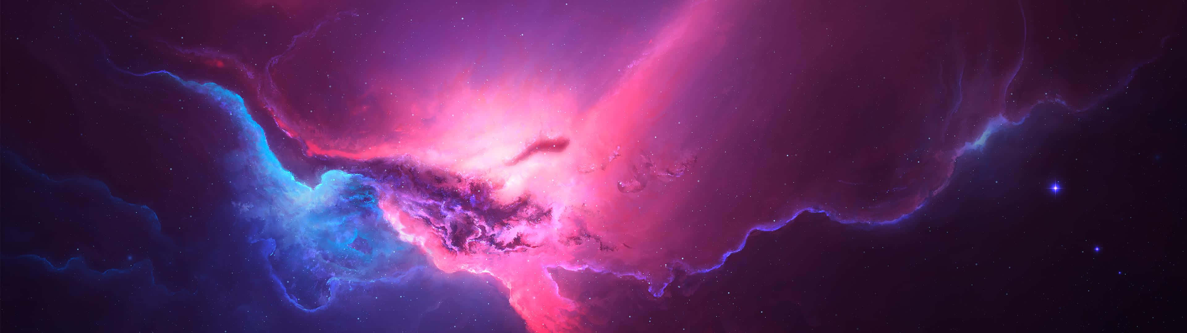 Deep Space HD, electric pink, deep blue, 4K Desktop Wallpaper