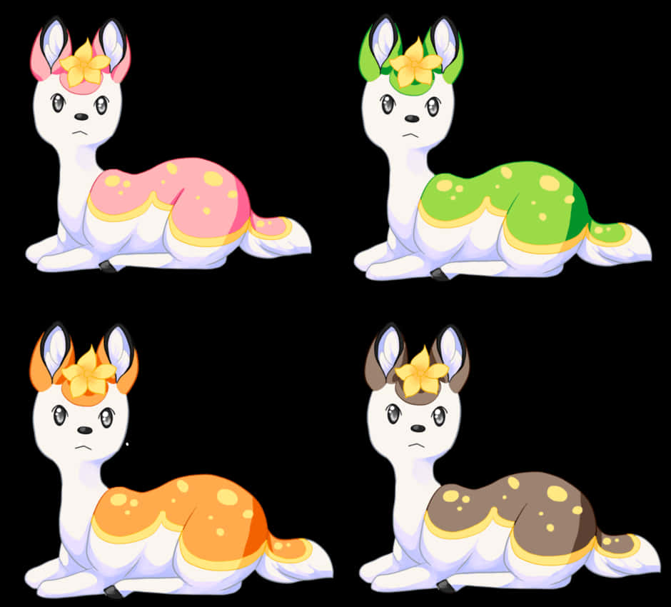 Deerling, pink, green, SD Desktop Wallpaper