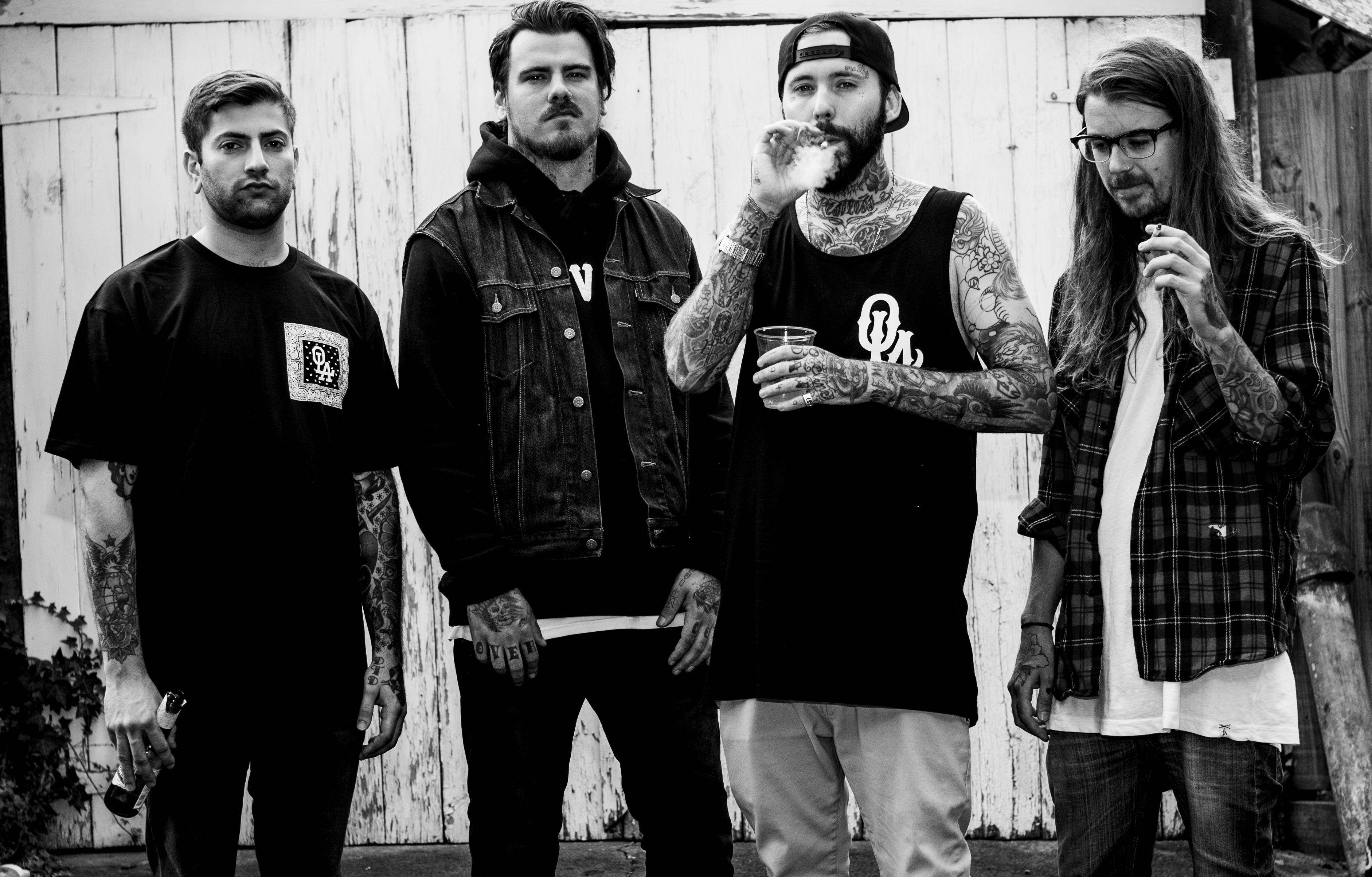 Deez Nuts, hardcore punk, black and white, 2K Desktop Wallpaper