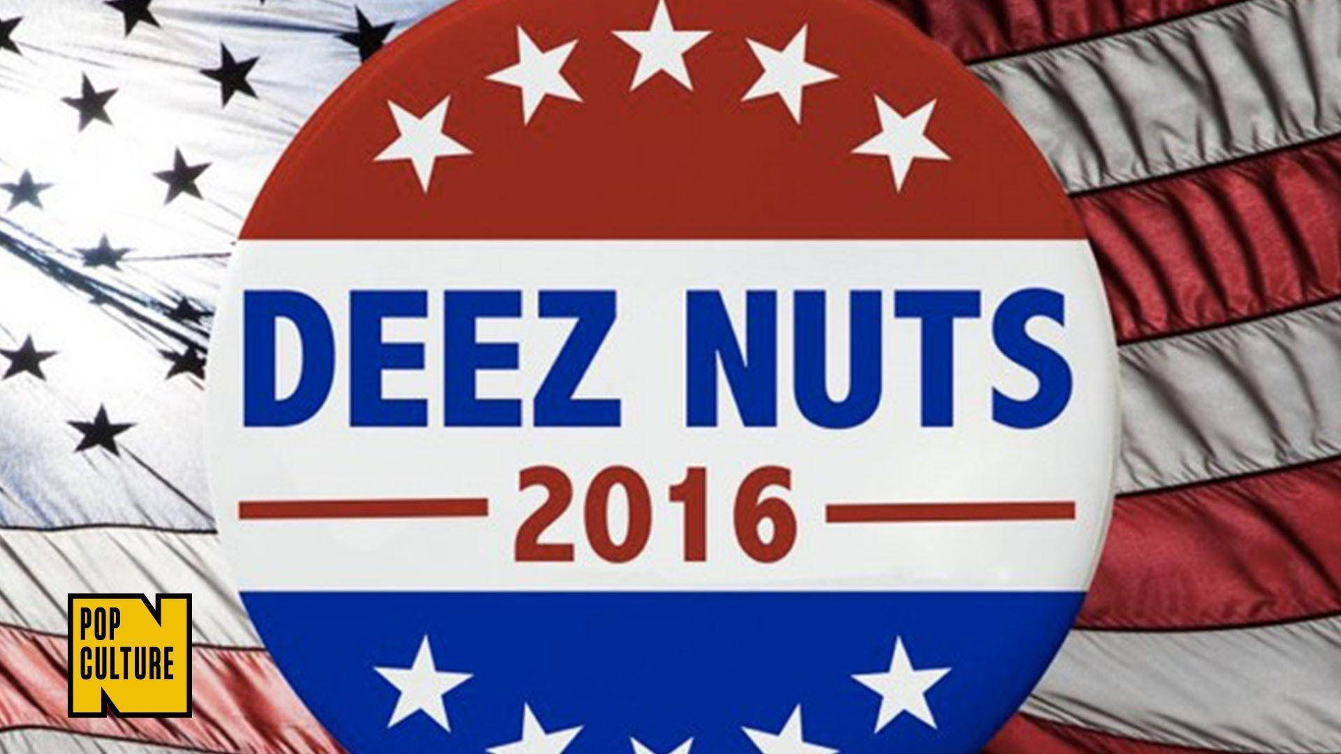 Deez Nuts, American flag, 2016 campaign button, Full HD Desktop Wallpaper