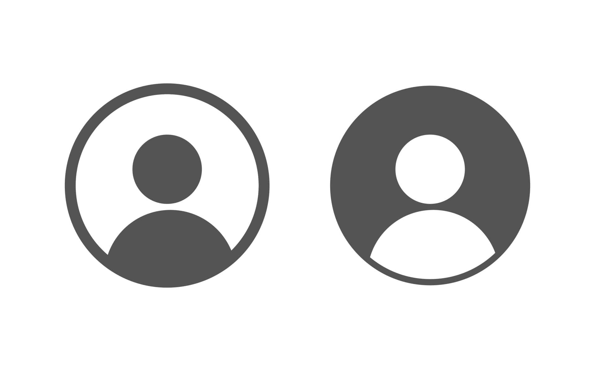 bichromatic, default pfp aesthetic, minimalist gray user profile icons, Full HD Desktop Wallpaper