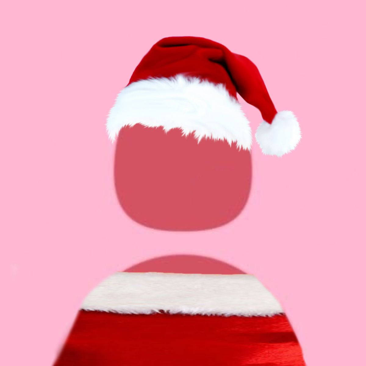 Santa hat, red Santa hat with white trim, solid pink background, SD Desktop Wallpaper