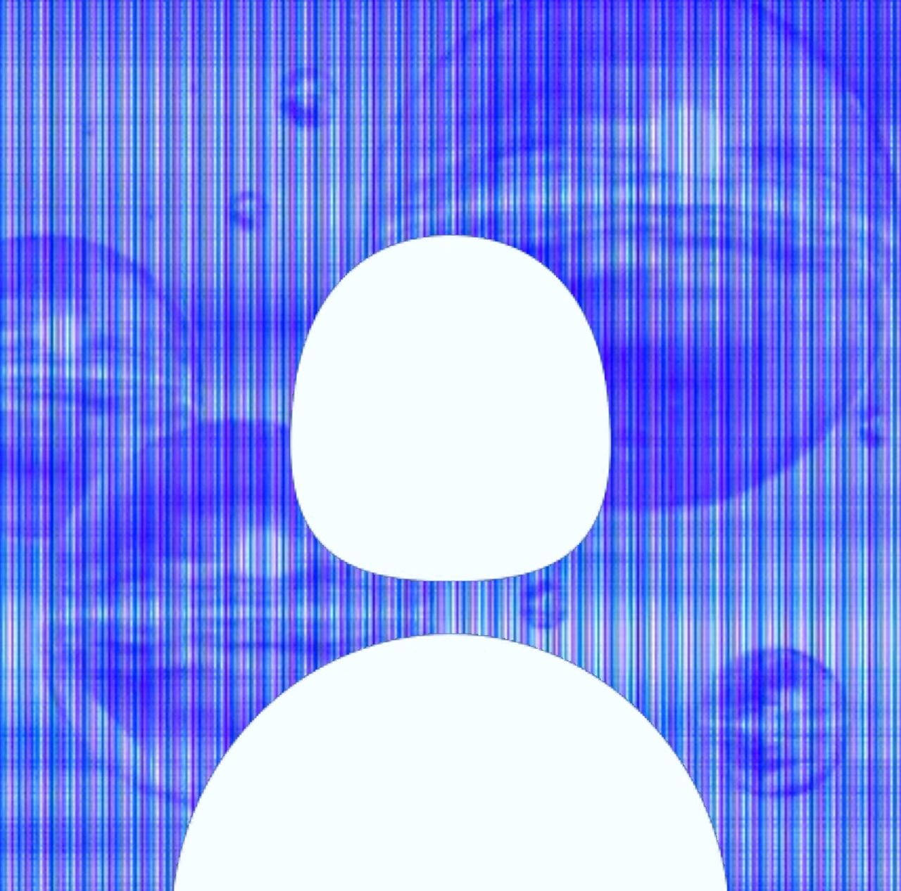 white user icon silhouette, vibrant blue digital glitch background, vertical lines, HD Desktop Wallpaper