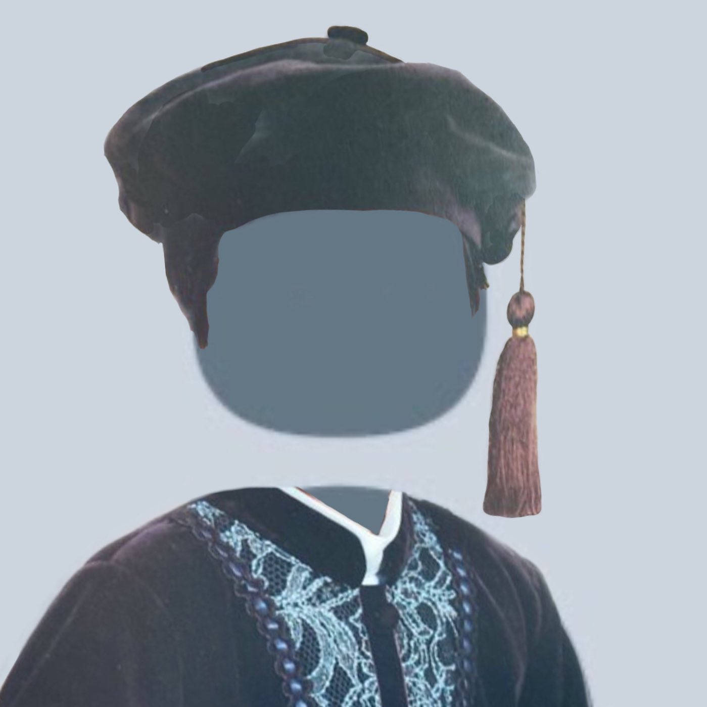 dark velvet academic cap, brown tassel, light gray background, HD Desktop Wallpaper