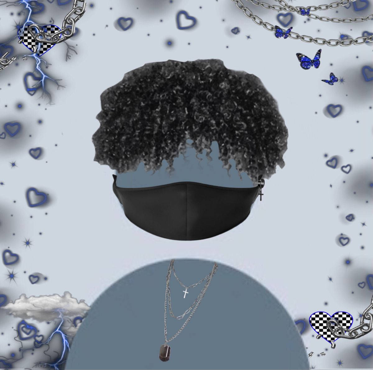 boy icon, default pfp, black face mask, SD Desktop Wallpaper