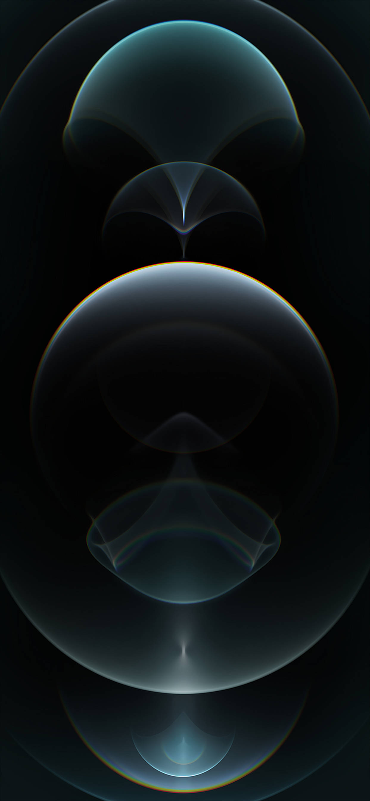 iPhone 12 Pro, white, cool blue light, 2K Phone Wallpaper
