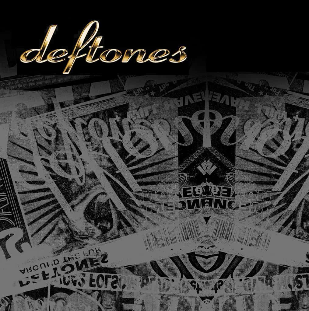 Deftones, black and white, distorted text, SD Phone Wallpaper