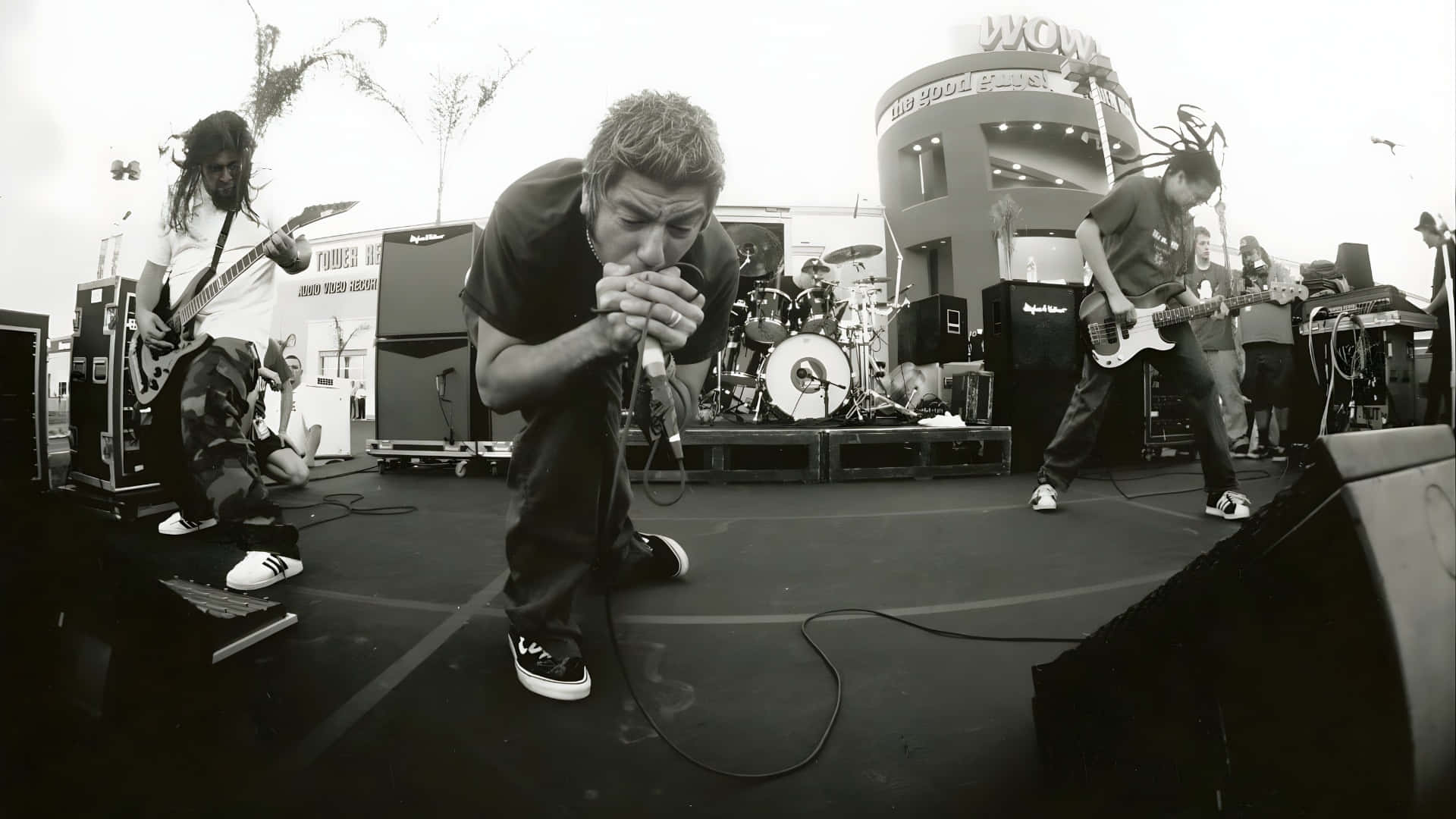Deftones, fisheye shot, punk band, Full HD Desktop Wallpaper