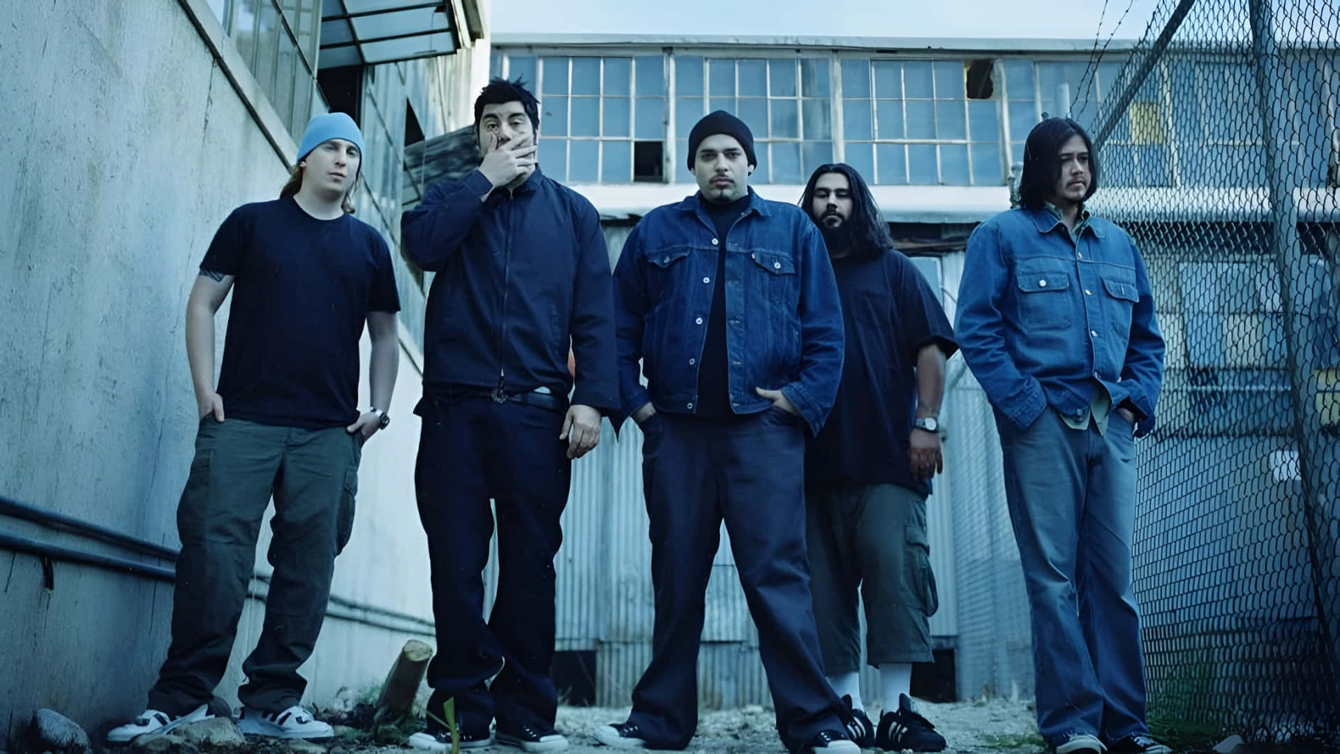 Deftones, band group photo, denim, Full HD Desktop Wallpaper