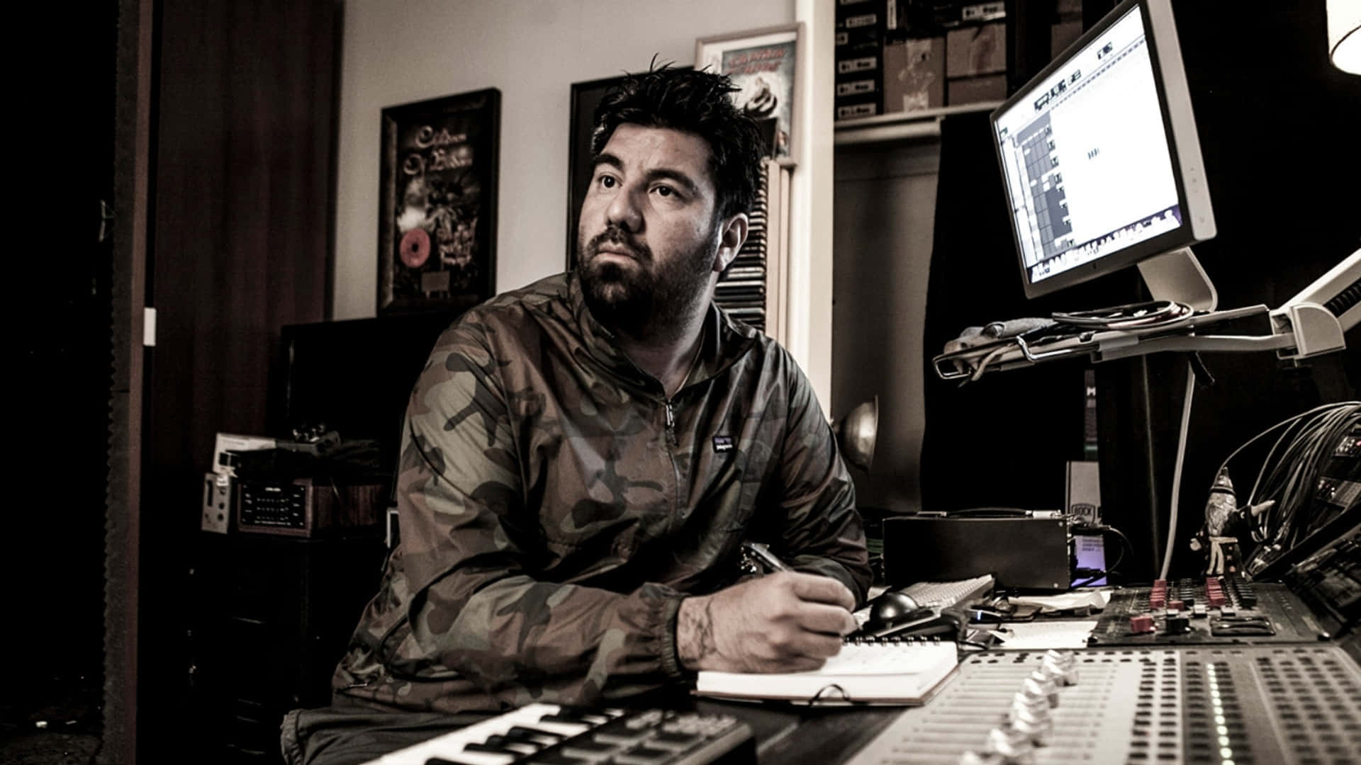 Deftones, studio, music production desk, Full HD Desktop Wallpaper