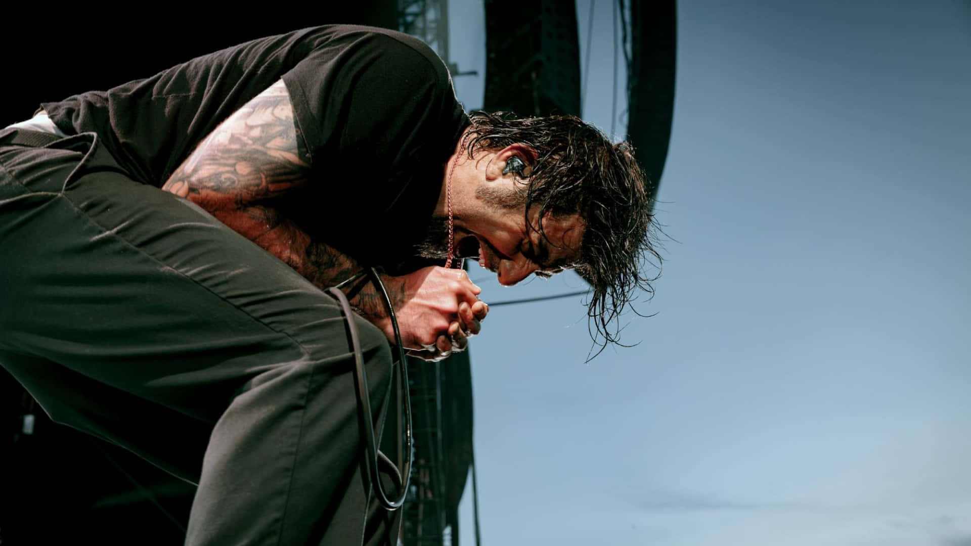 Deftones, live performance, microphone, Full HD Desktop Wallpaper