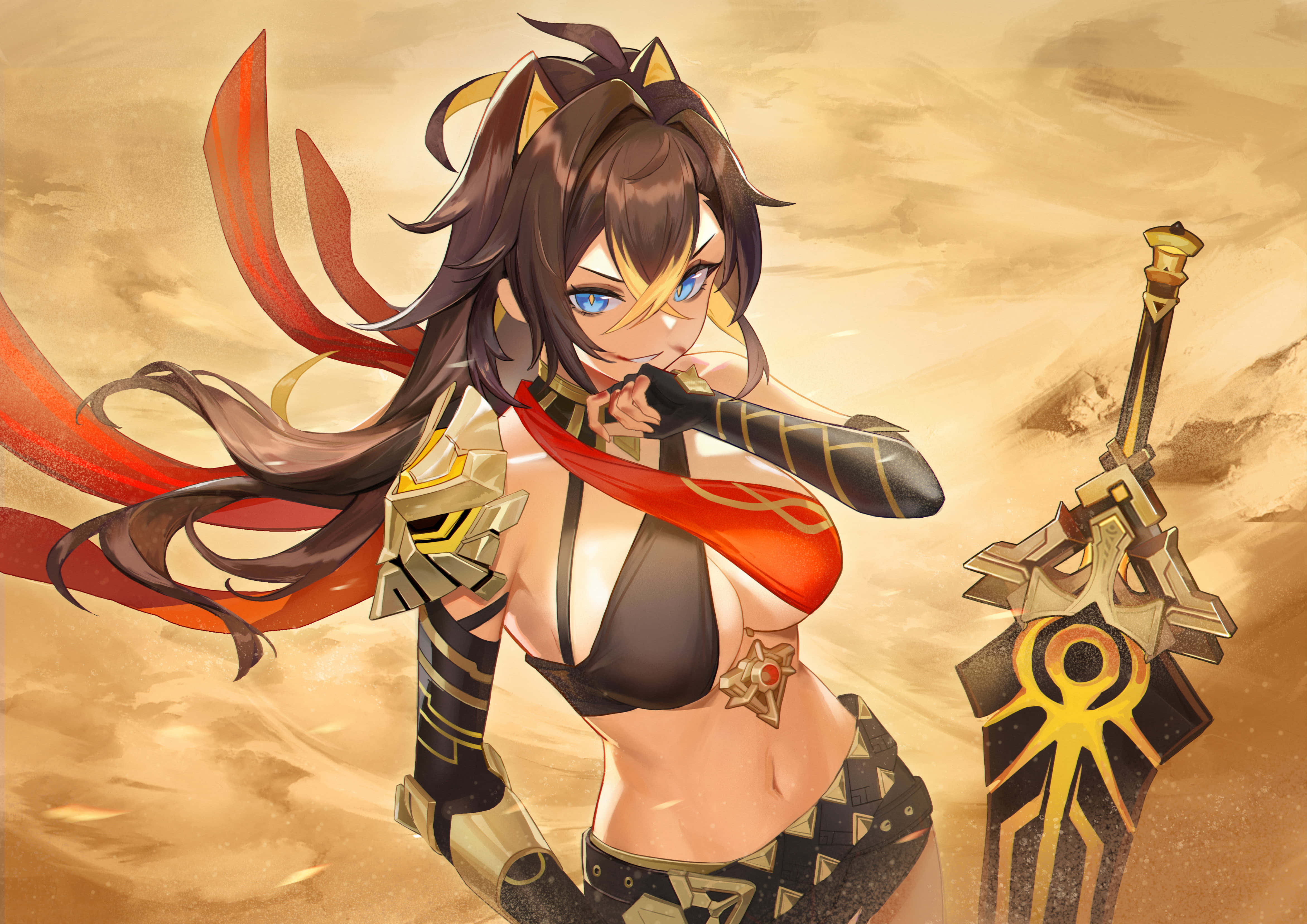 Dehya, warrior, cat ears, 4K Desktop Wallpaper
