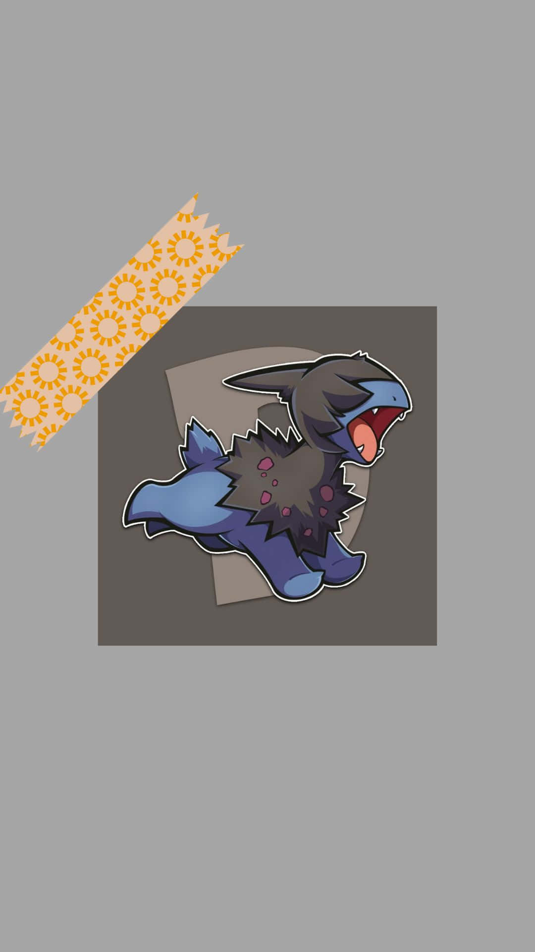 Deino, blue and gray wolf-like creature, pink spots, Full HD Phone Wallpaper