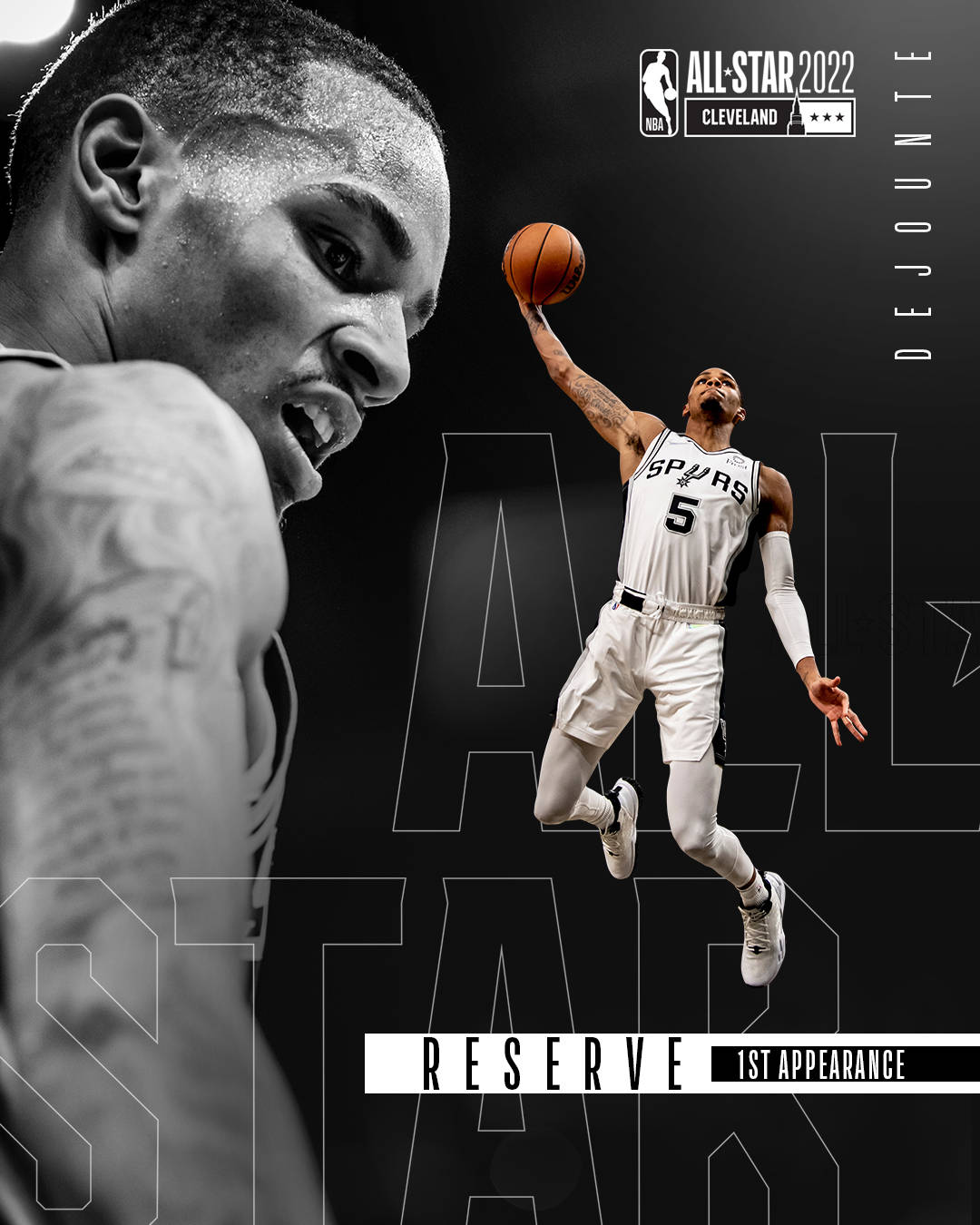 Dejounte Murray, basketball player, mid-air shooting a ball, HD Phone Wallpaper