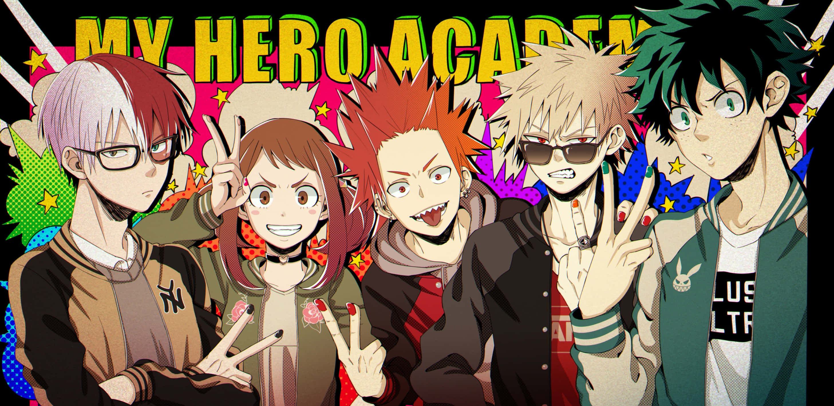 Deku, Todoroki, anime heroes, 2K Desktop Wallpaper