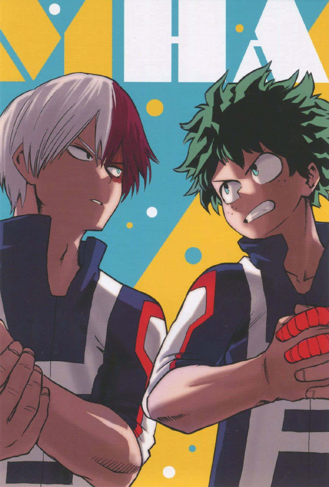 Deku, Todoroki, hero uniforms, HD Phone Wallpaper