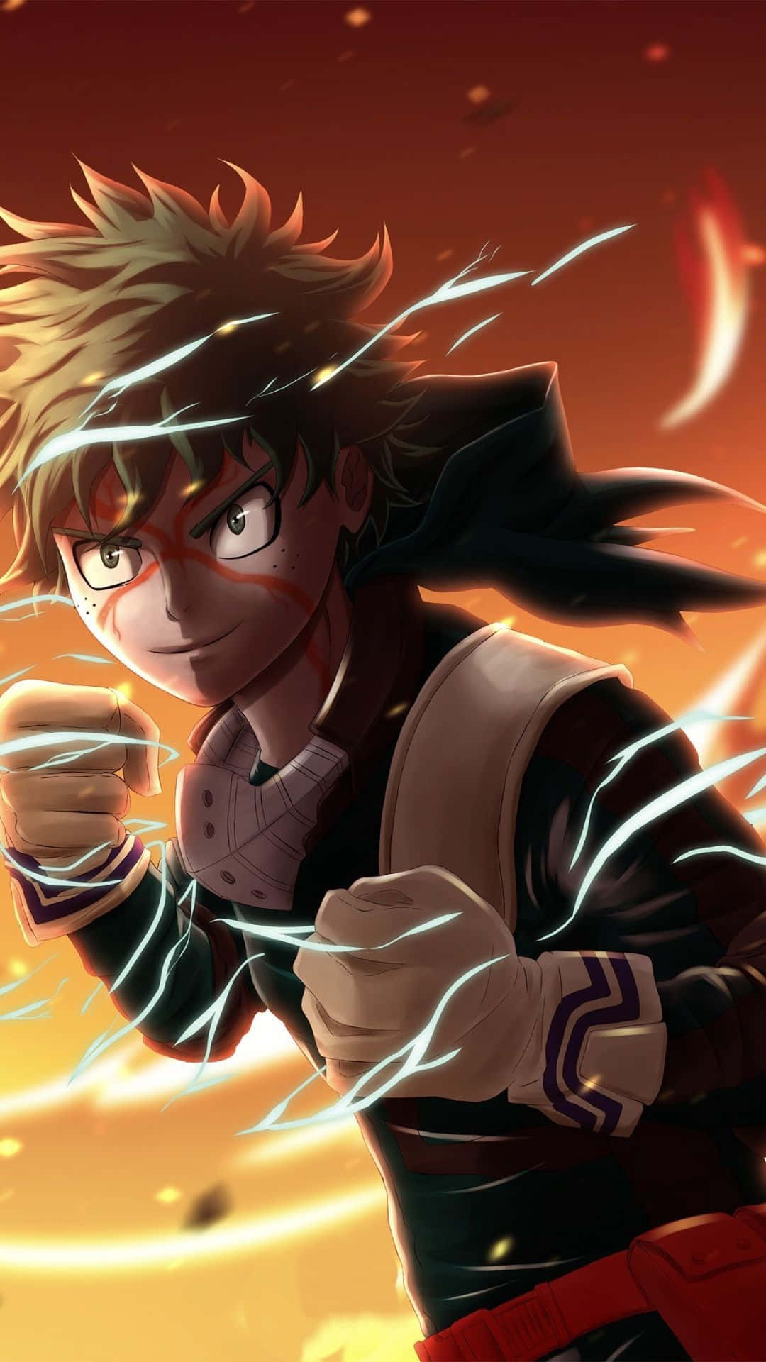 Deku, spiky hair, glasses, Full HD Phone Wallpaper