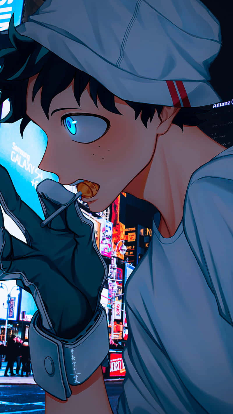 Deku Drip, anime boy, cap, HD Phone Wallpaper