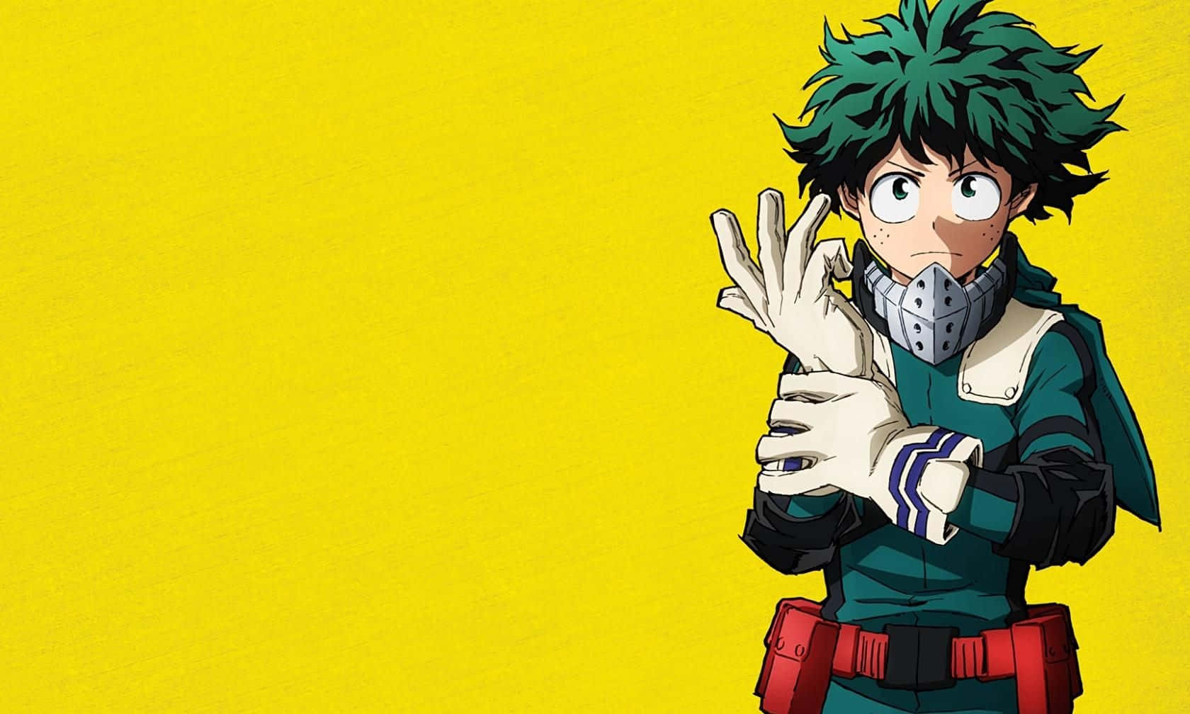 Deku, My Hero Academia Anime, spiky green hair, HD Desktop Wallpaper