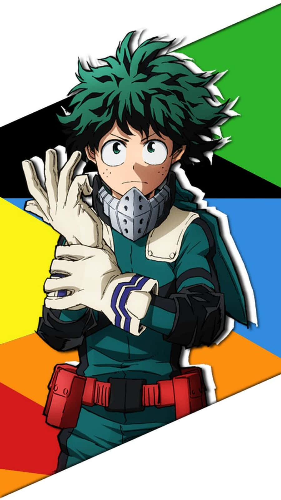 Deku, My Hero Academia, spiky green hair, HD Phone Wallpaper