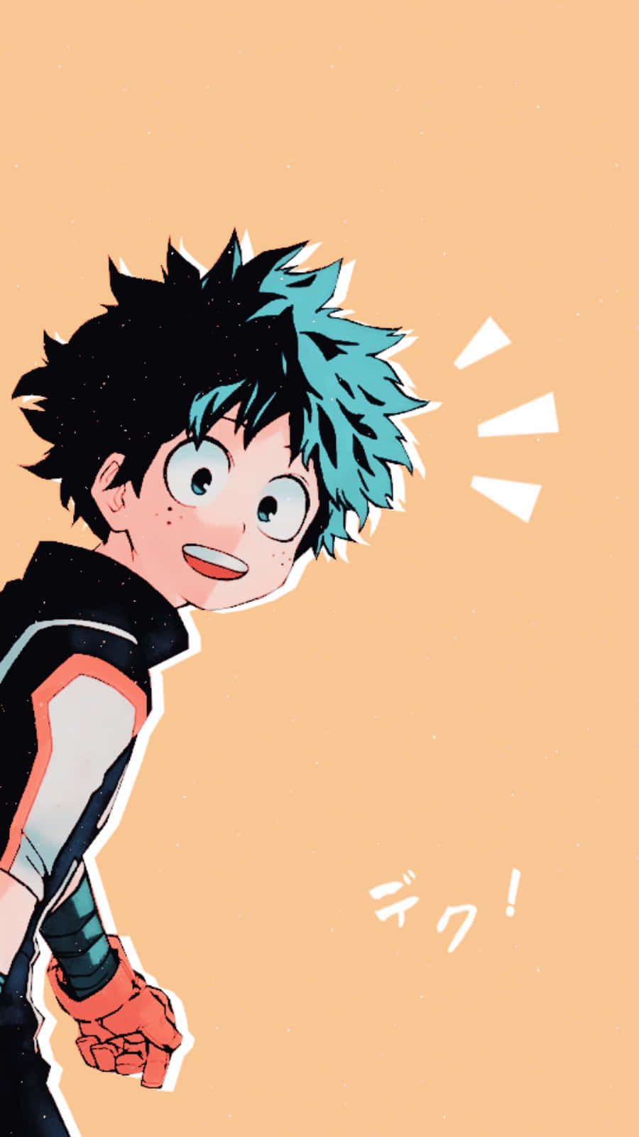 Deku, My Hero Academia Anime, pastel orange, HD Phone Wallpaper