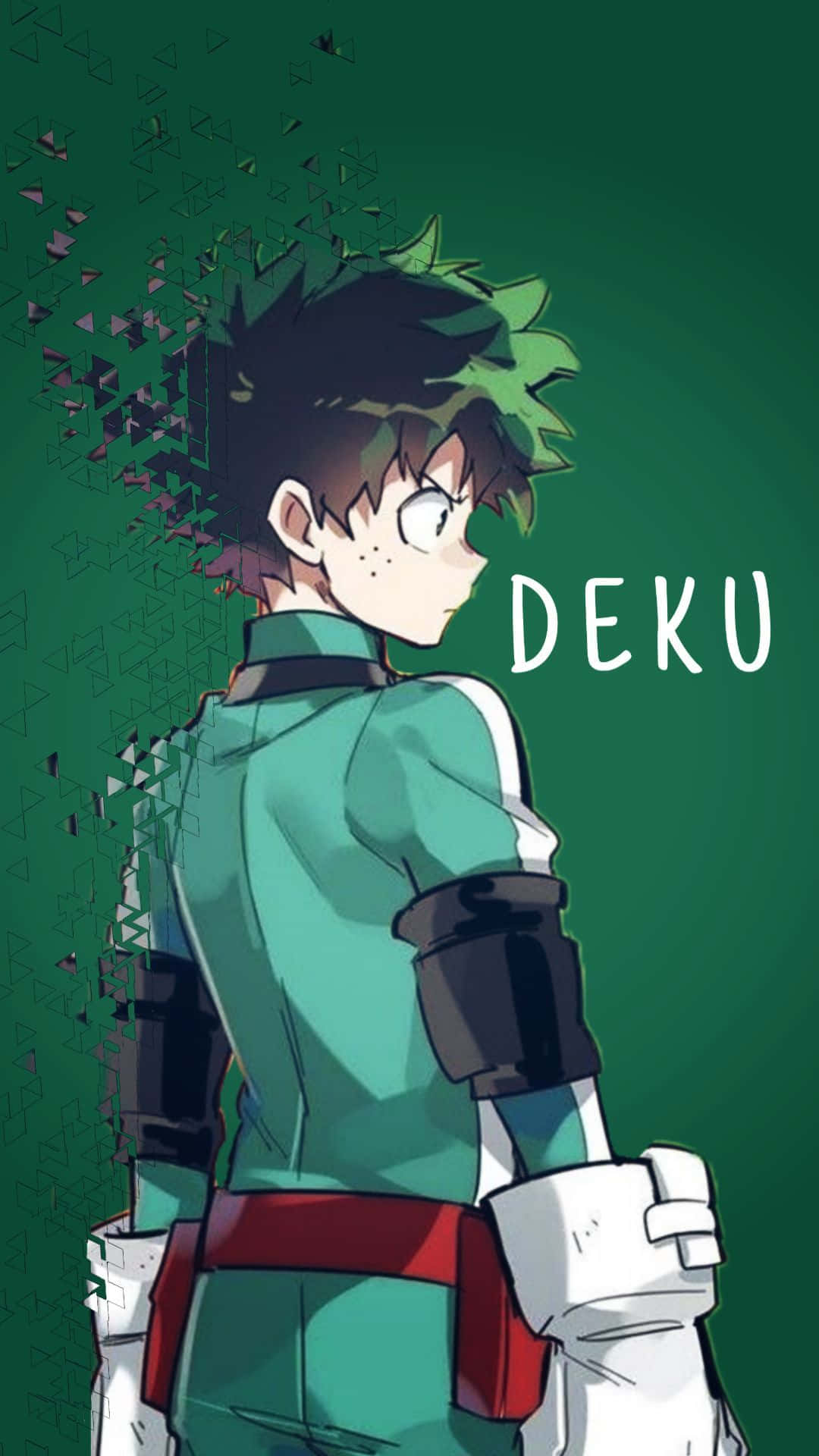 Deku, My Hero Academia, green hero suit, Full HD Phone Wallpaper