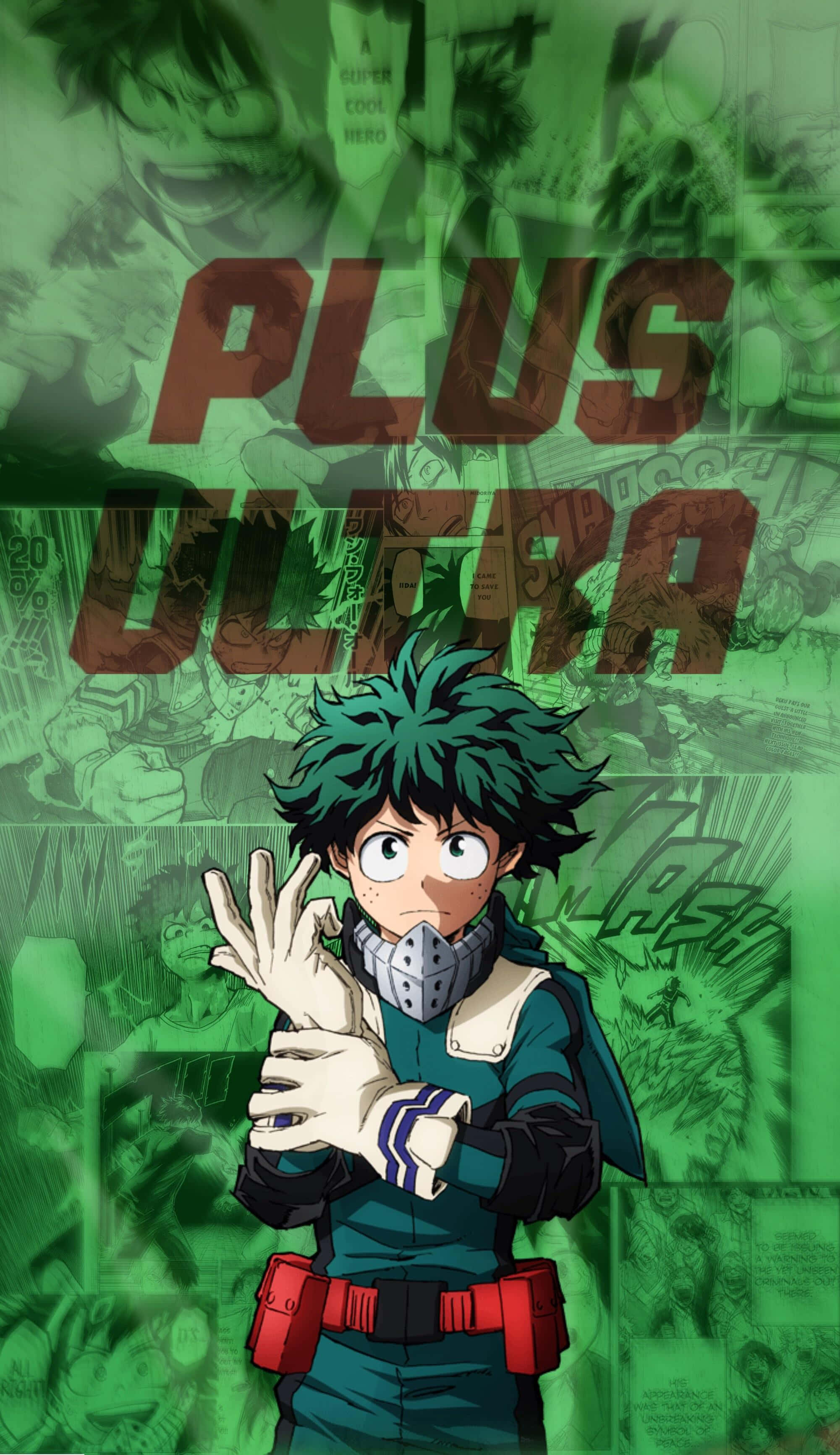 Deku, My Hero Academia, green hair, 2K Phone Wallpaper