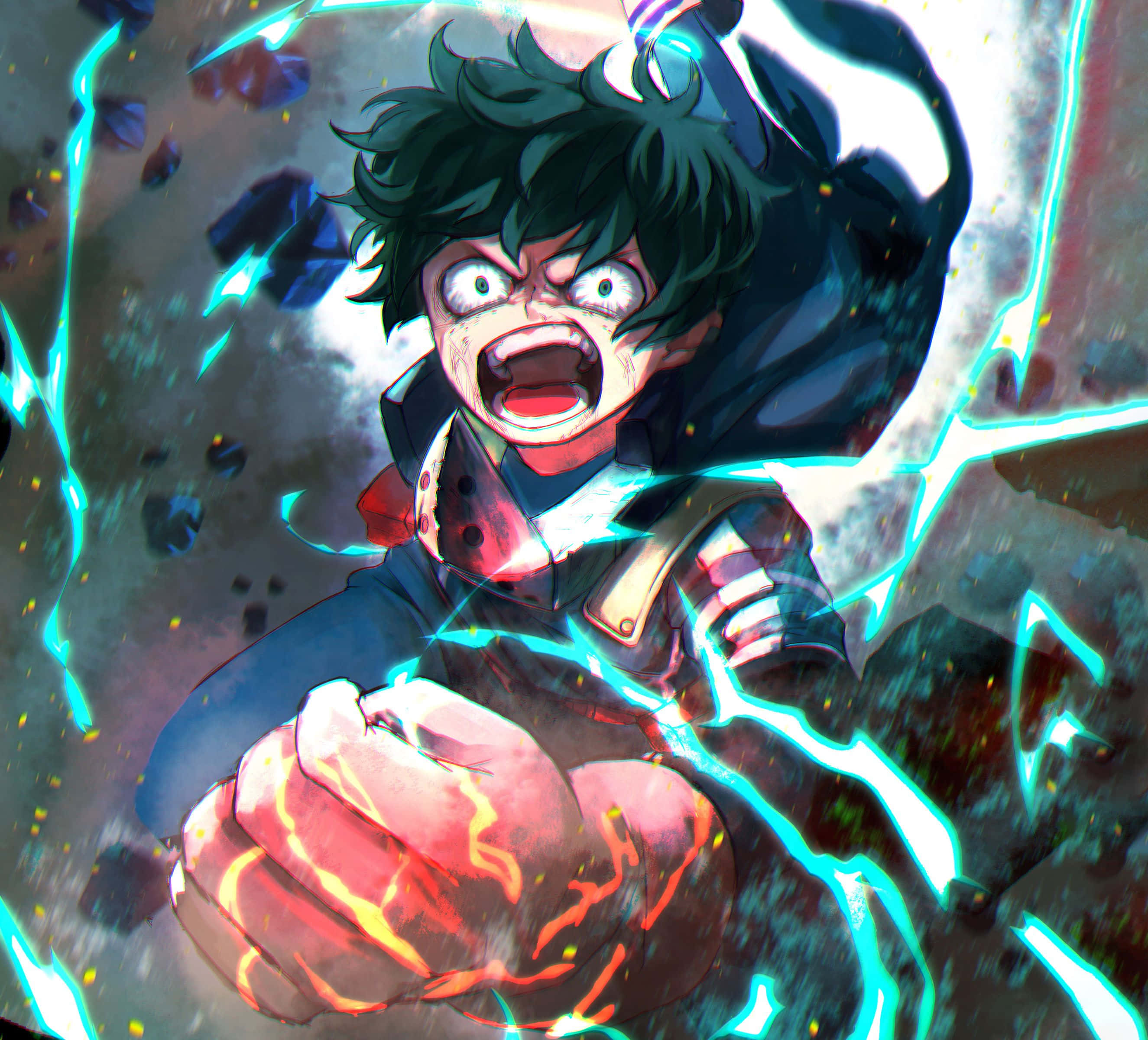 Deku, My Hero Academia, green hair, 2K Desktop Wallpaper