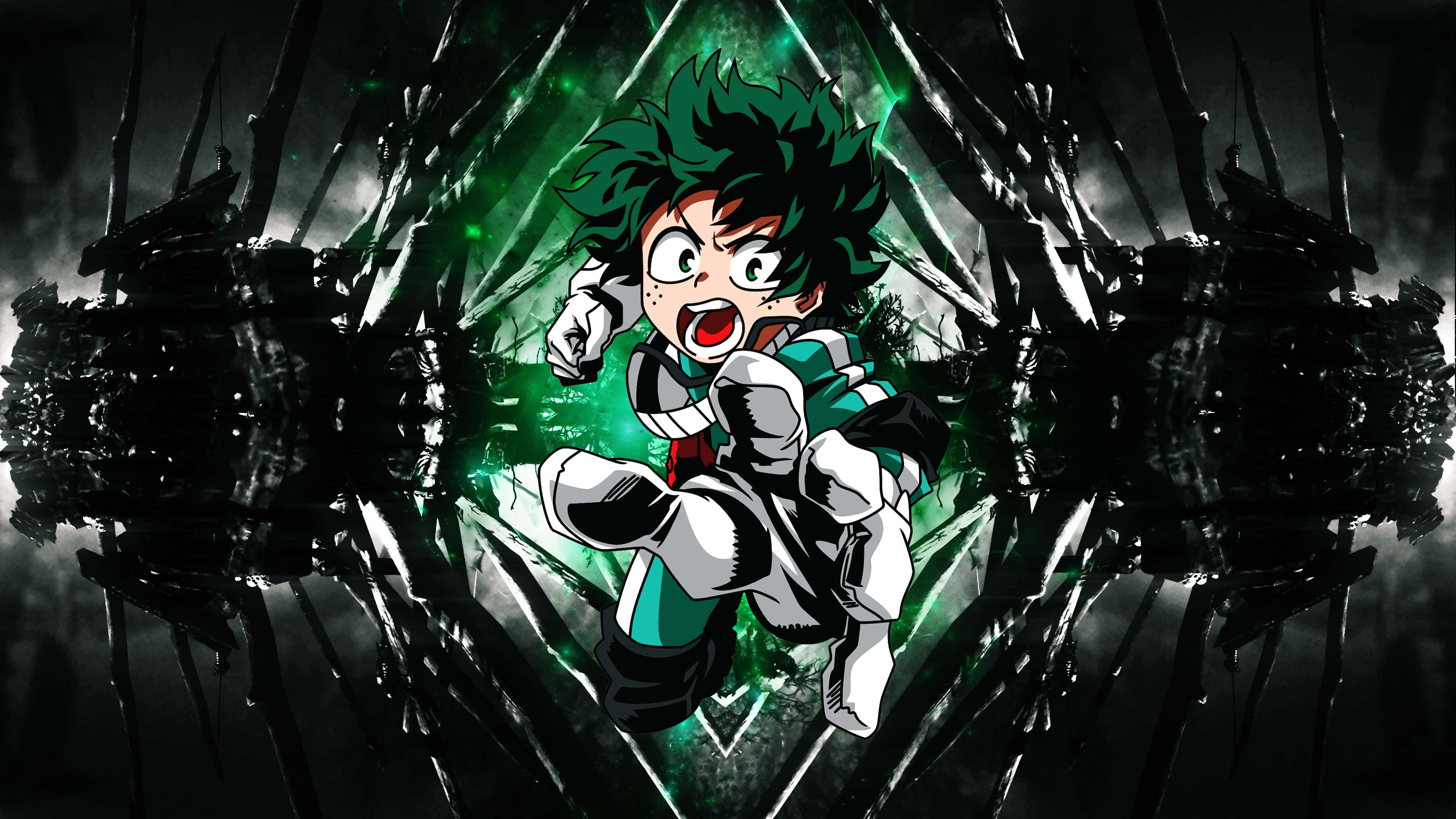Deku, My Hero Academia Anime, green hair, 4K Desktop Wallpaper